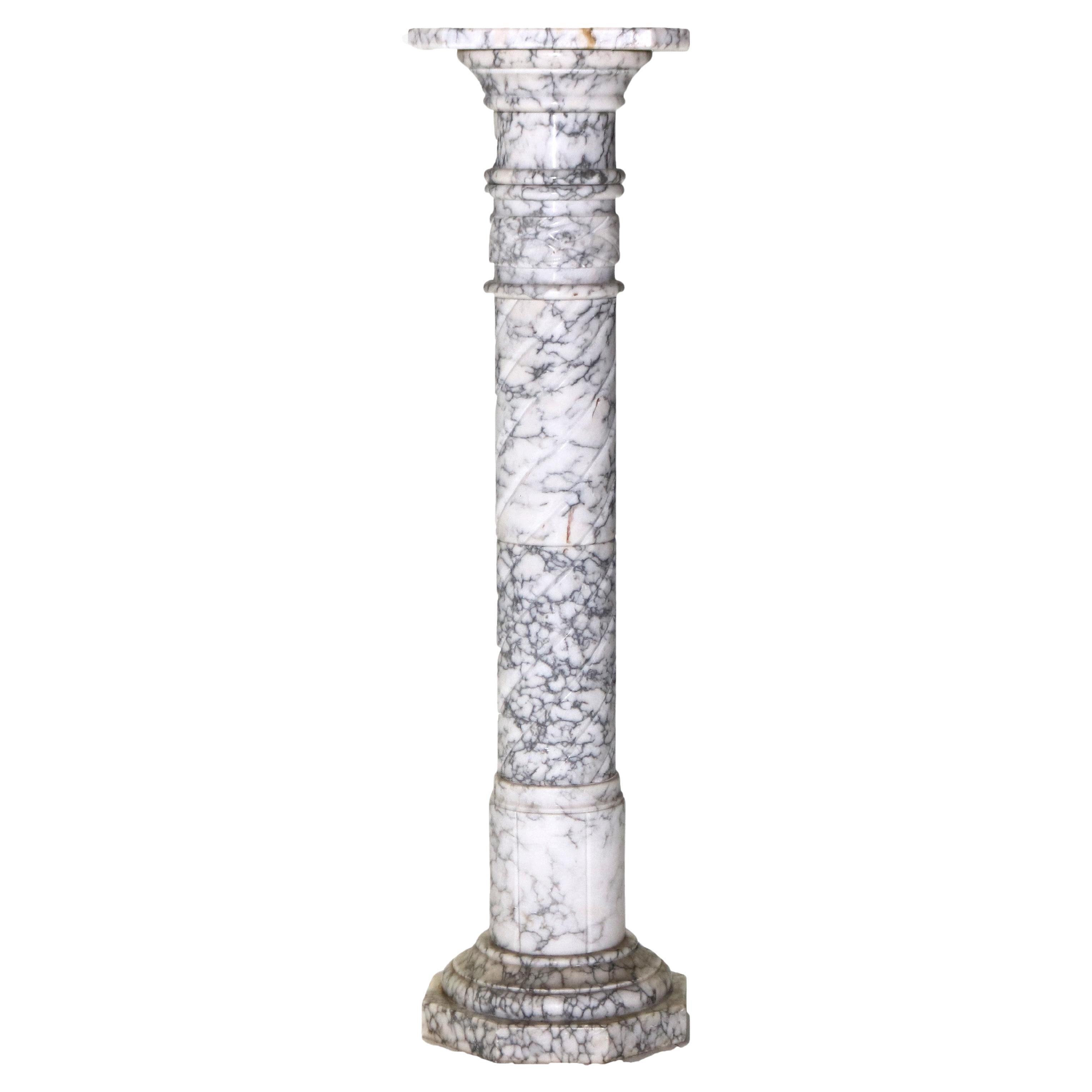 Antique Neoclassical Doric Marble Sculpture Display Pedestal C1930