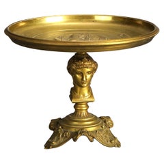 Antique Neoclassical Figural Bronze Tazza 19thC