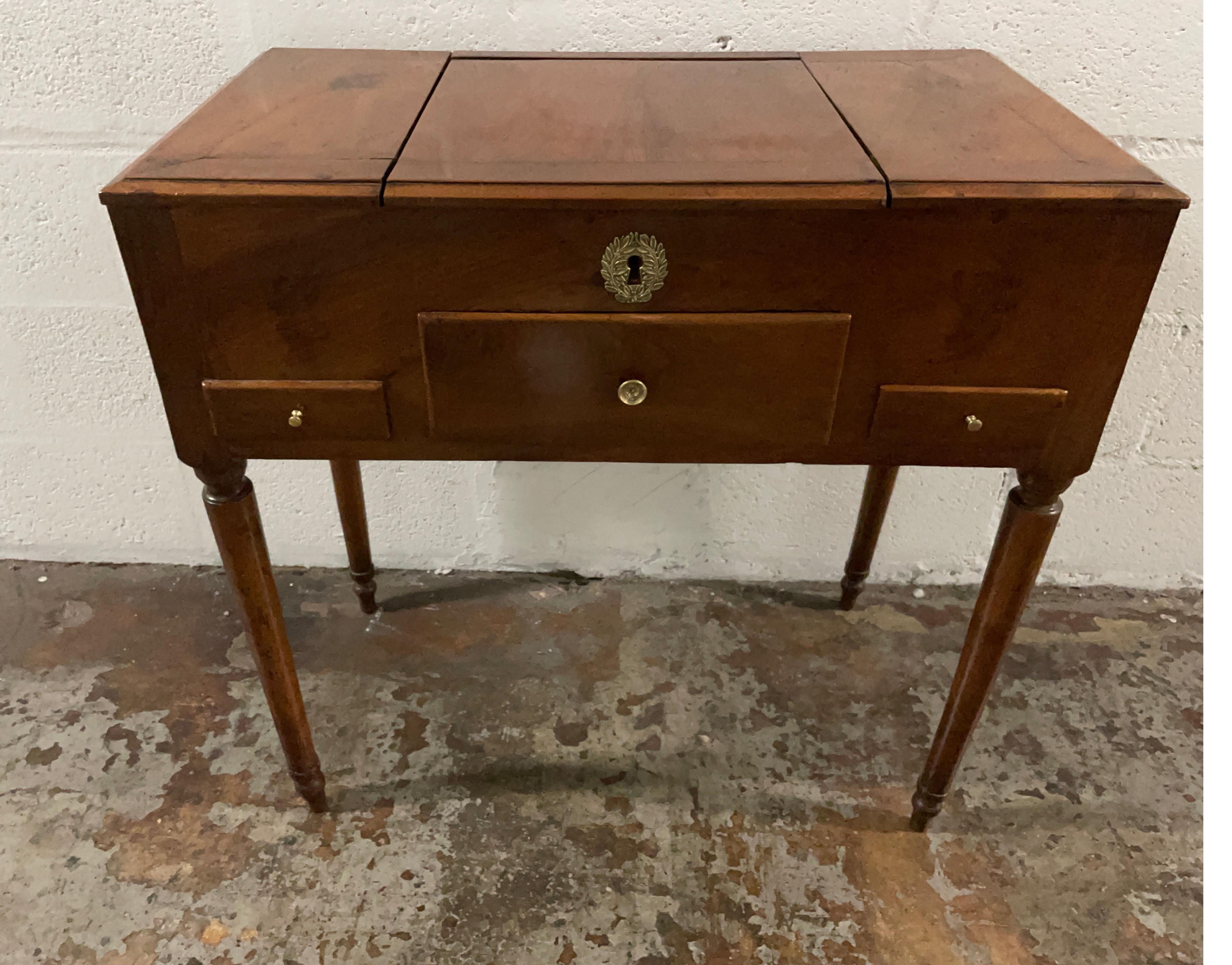 19th Century Antique Neoclassical French Dressing Table For Sale