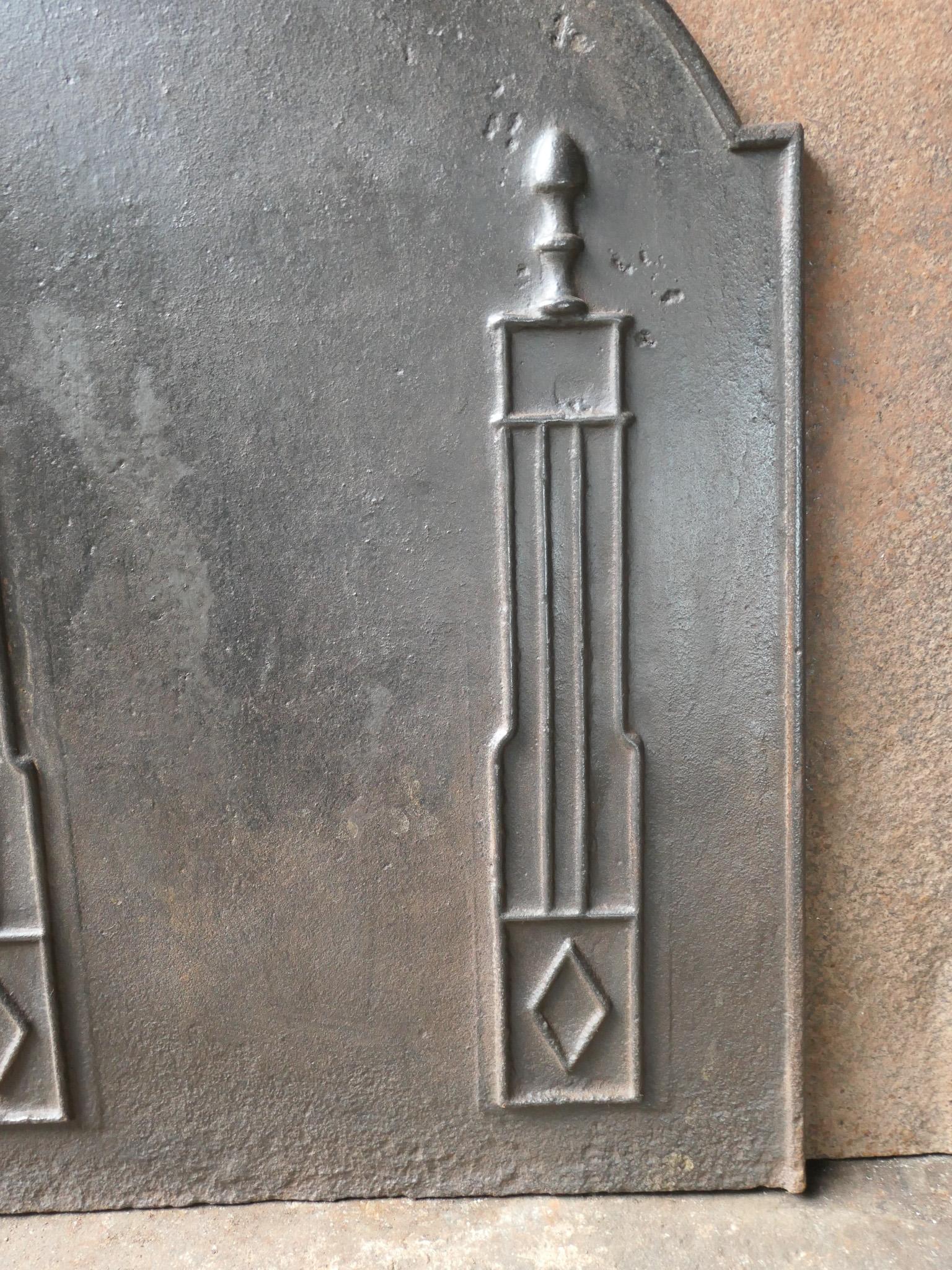 Plaque de cheminée néoclassique française ancienne Pillars of Freedom en vente 2