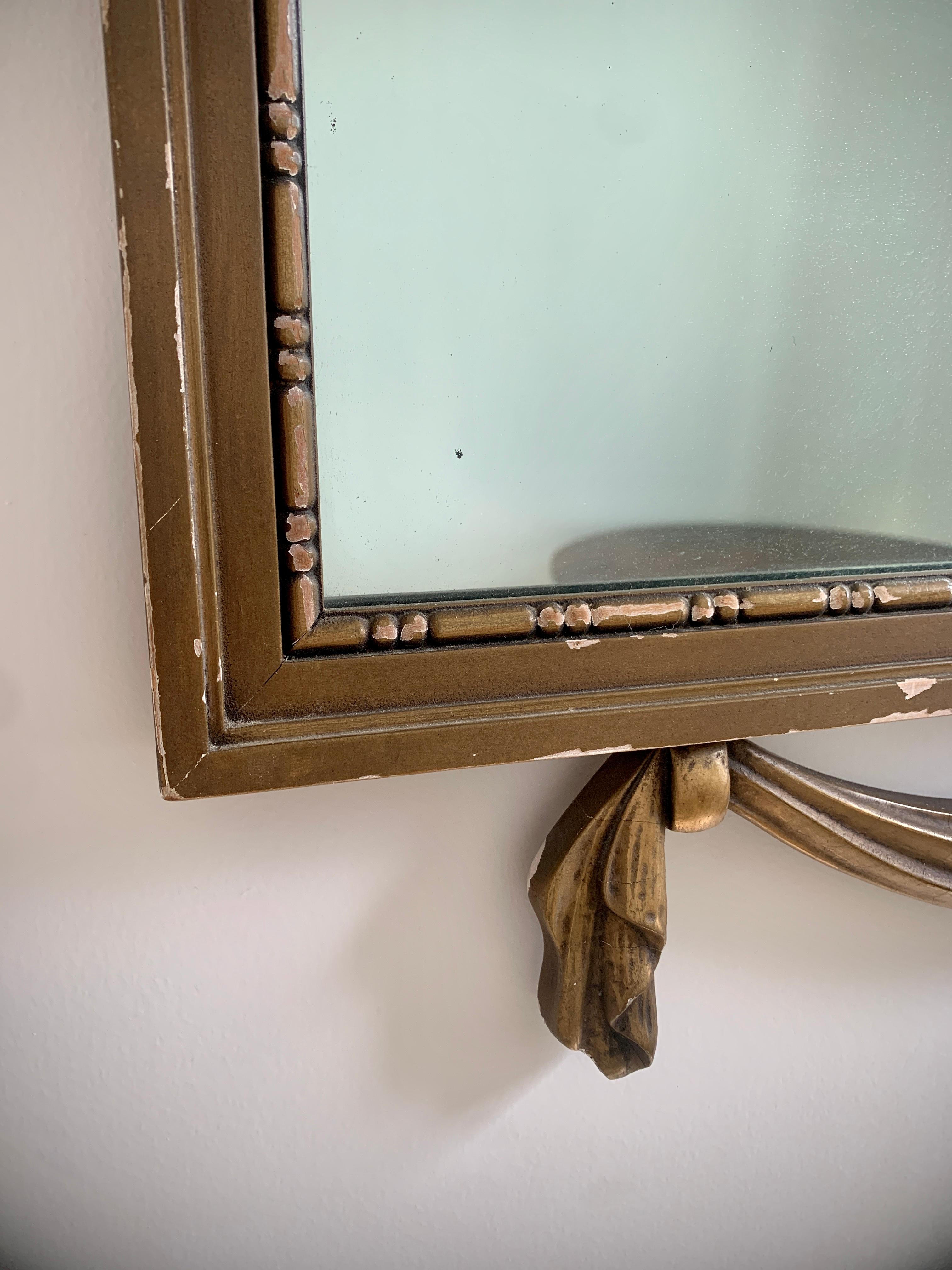 Antique Neoclassical French Provincial Trumeau Mirror 3