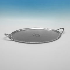 Antique Neoclassical George III Sterling Silver Tray by James Young, London 1792