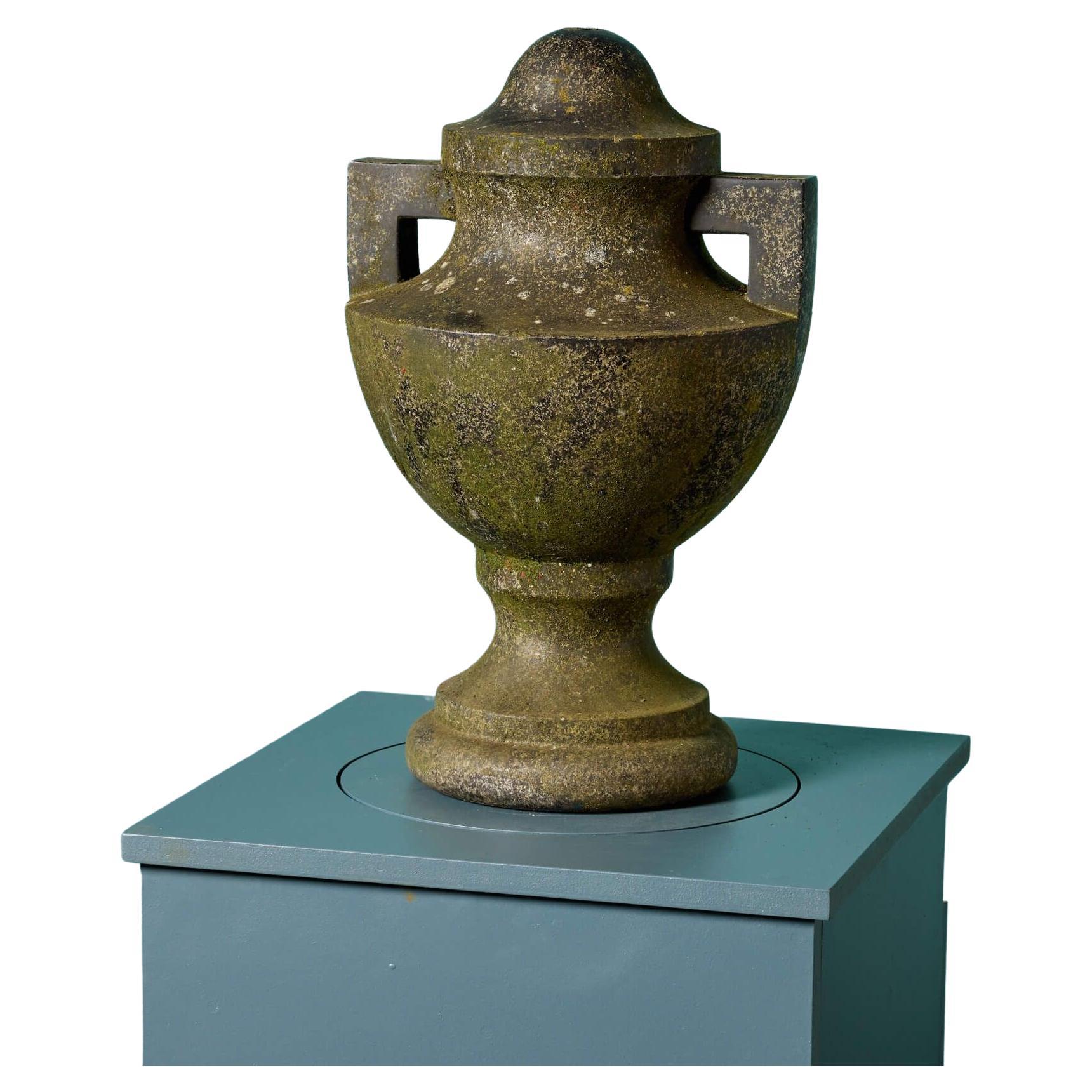 Antique Neoclassical Granite Garden Urn For Sale
