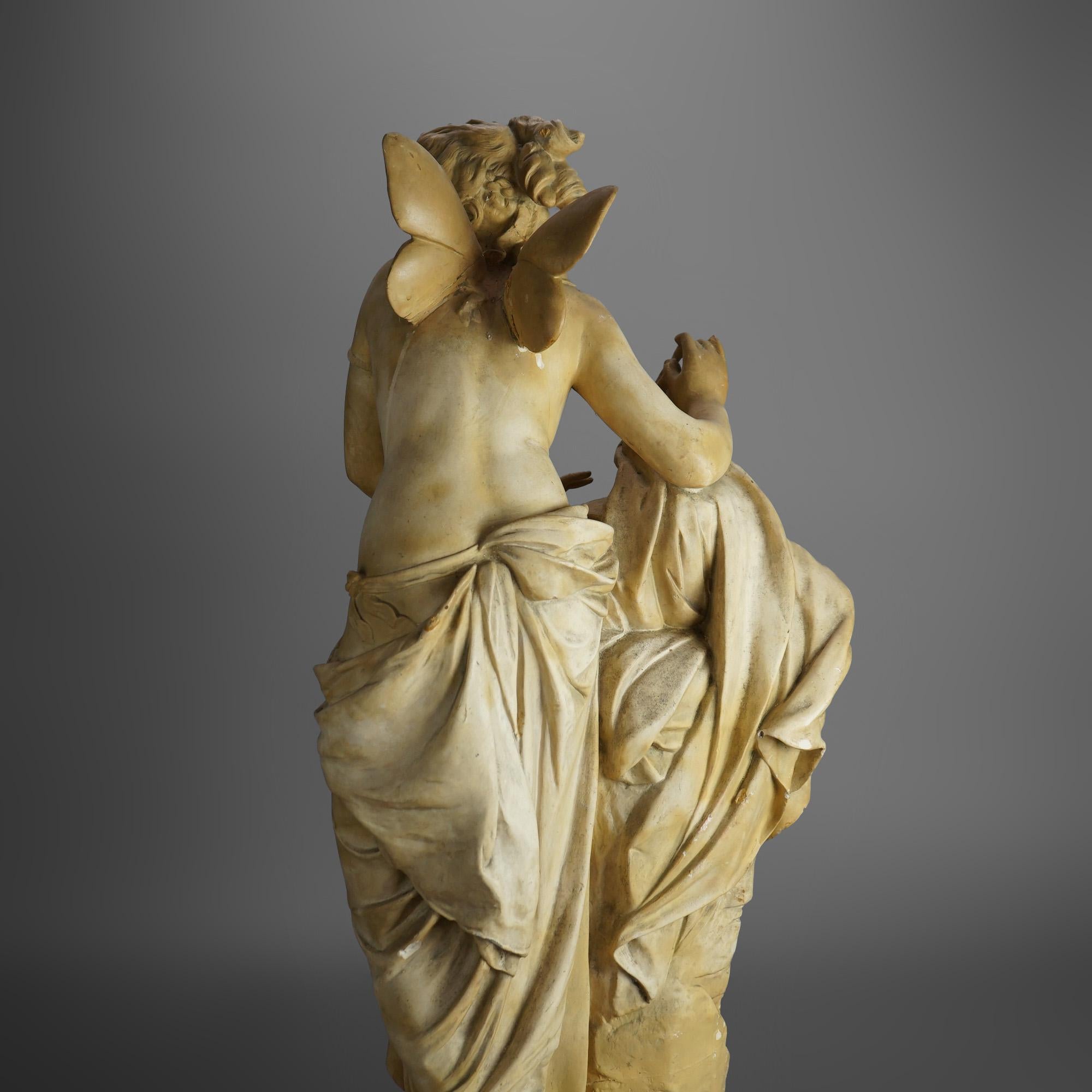 Antique Neoclassical Greek Aphrodite Figural Cast Plaster Statue C1920 For Sale 8