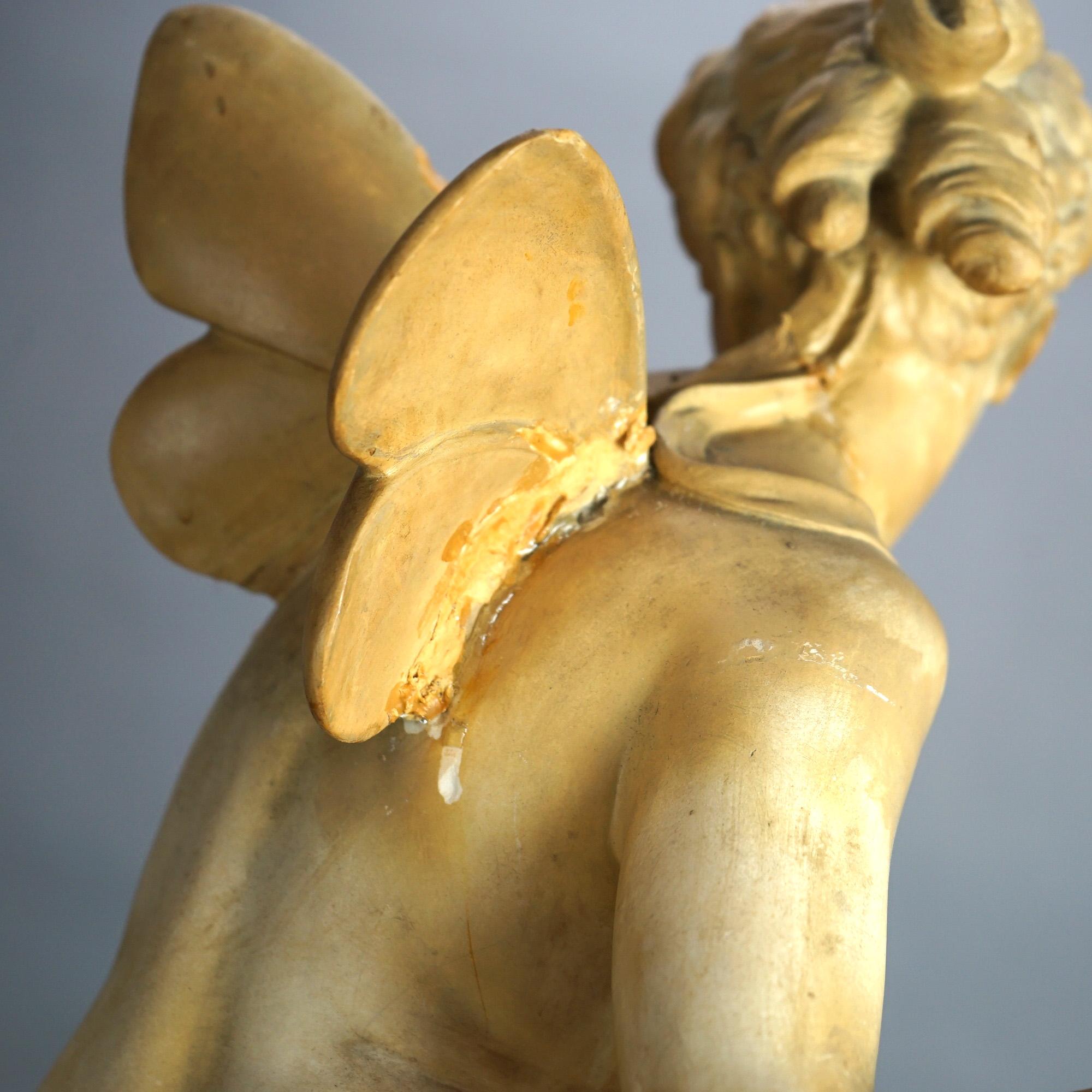 Antique Neoclassical Greek Aphrodite Figural Cast Plaster Statue C1920 For Sale 9