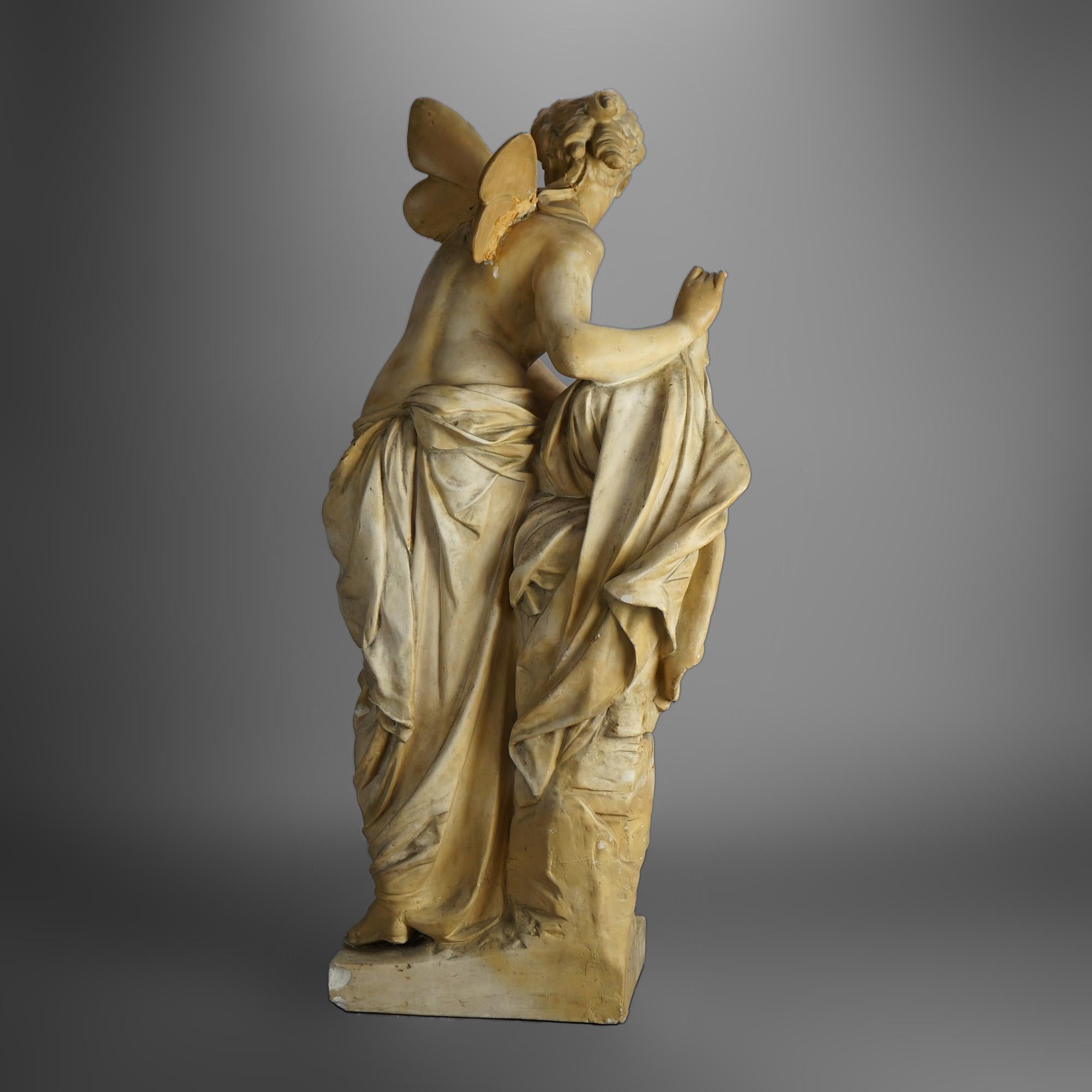 Ancienne statue grecque néoclassique d'Aphrodite en plâtre moulé C1920 en vente 8