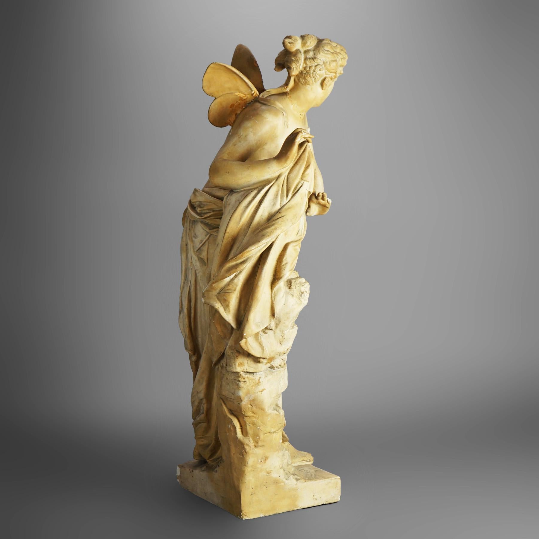Antique Neoclassical Greek Aphrodite Figural Cast Plaster Statue C1920 For Sale 12