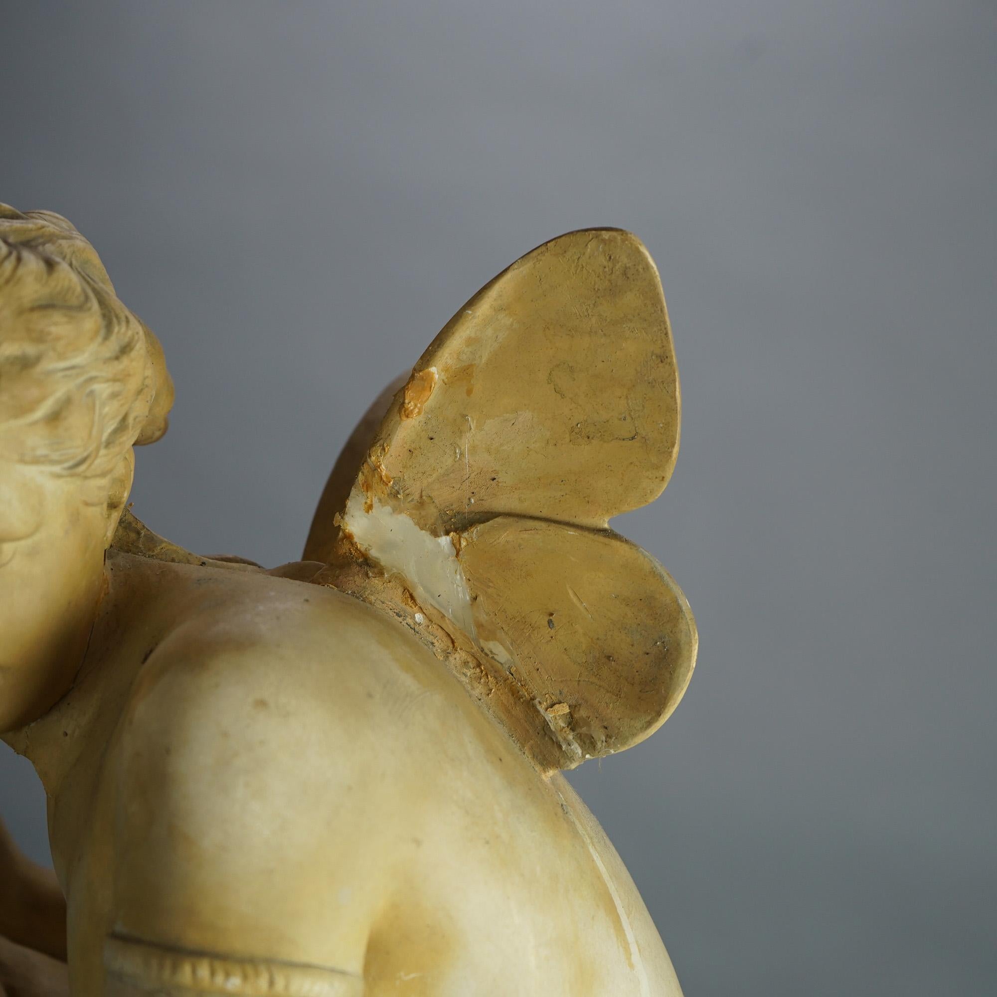 Ancienne statue grecque néoclassique d'Aphrodite en plâtre moulé C1920 en vente 11