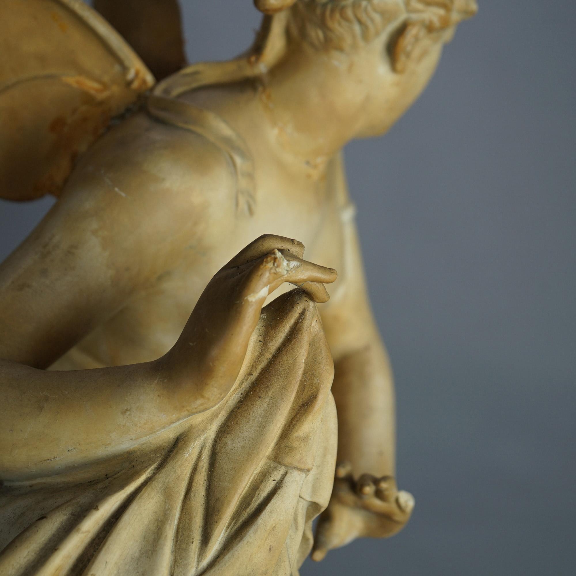 Antike neoklassische griechische Aphrodite Figural Guss Gips Statue C1920 im Angebot 13