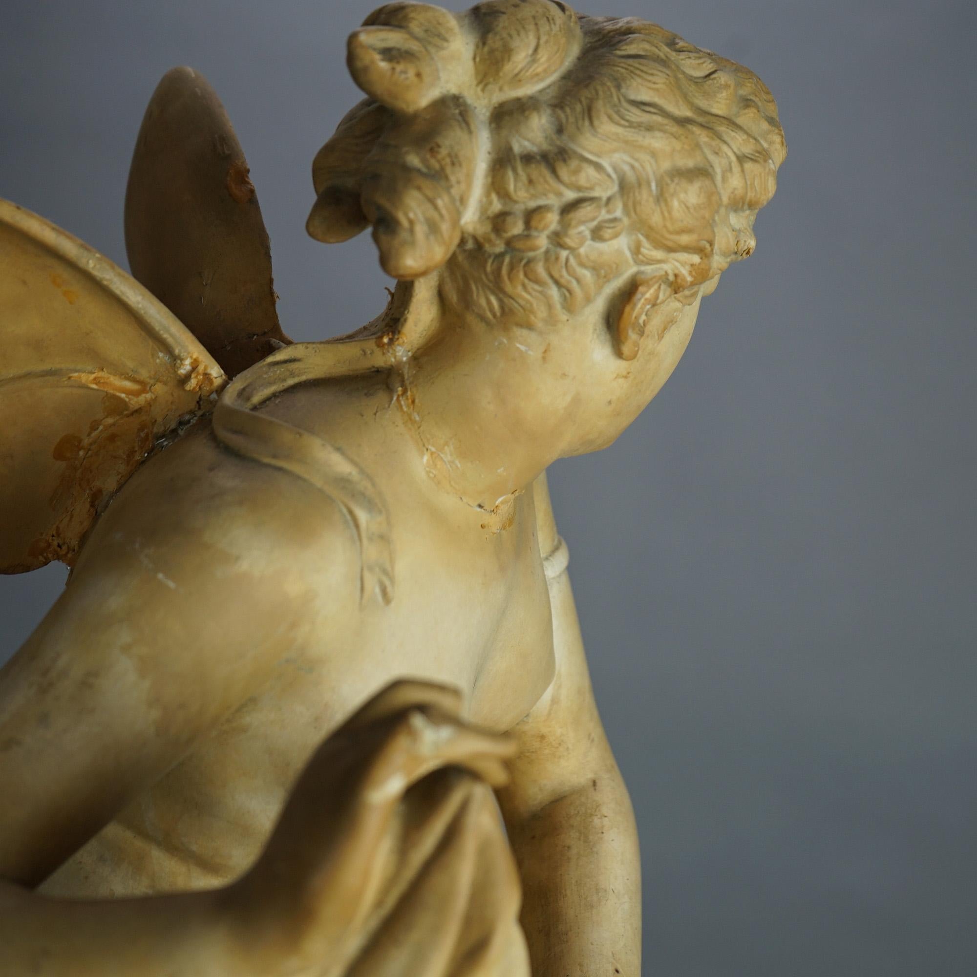 Antique Neoclassical Greek Aphrodite Figural Cast Plaster Statue C1920 For Sale 15