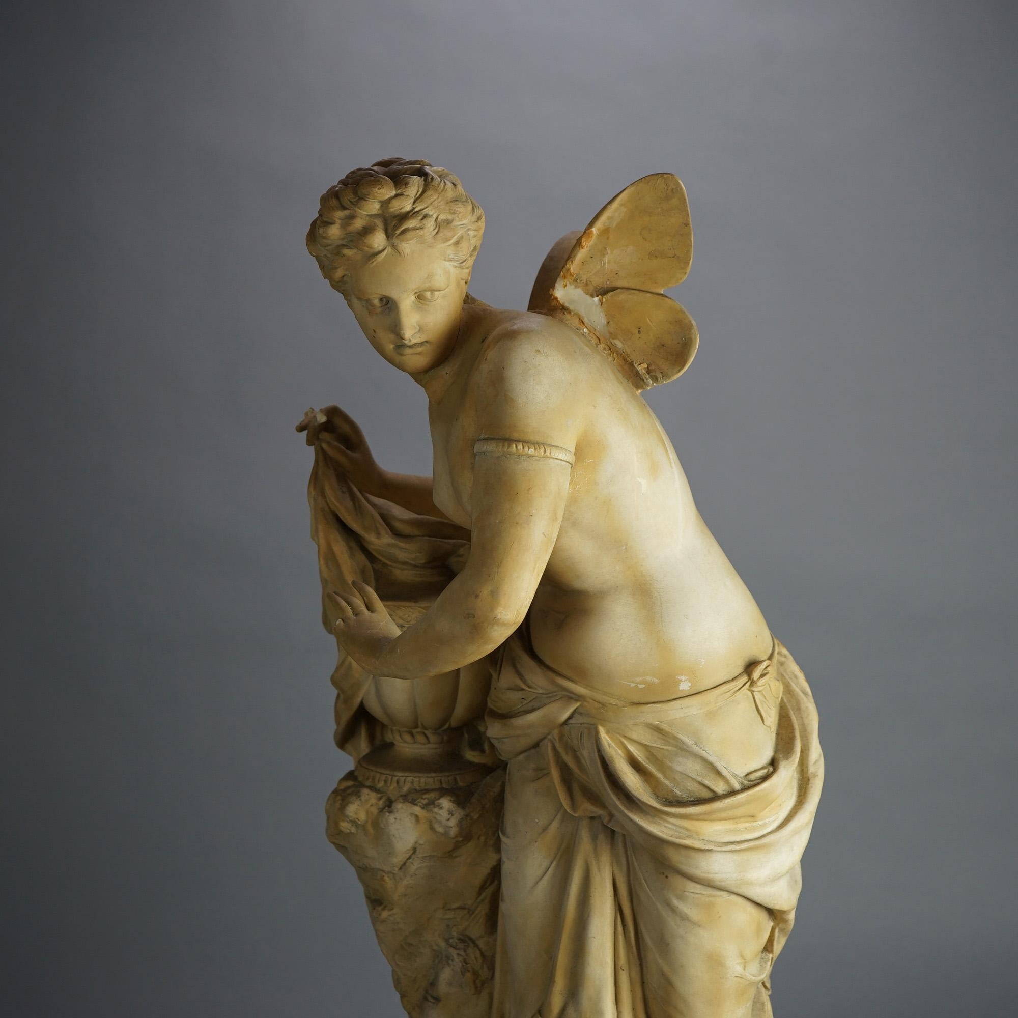 Néoclassique Ancienne statue grecque néoclassique d'Aphrodite en plâtre moulé C1920 en vente