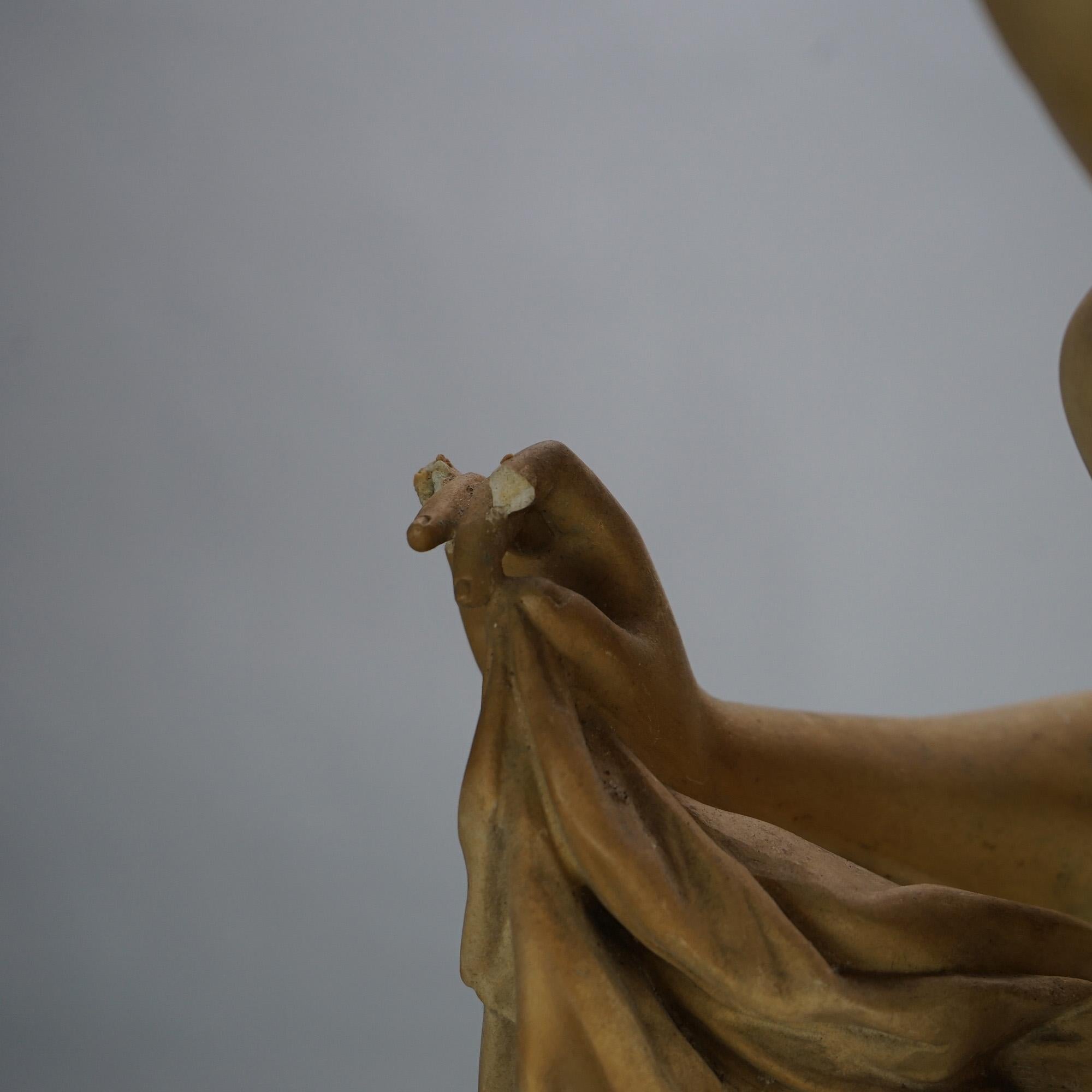Antique Neoclassical Greek Aphrodite Figural Cast Plaster Statue C1920 For Sale 1