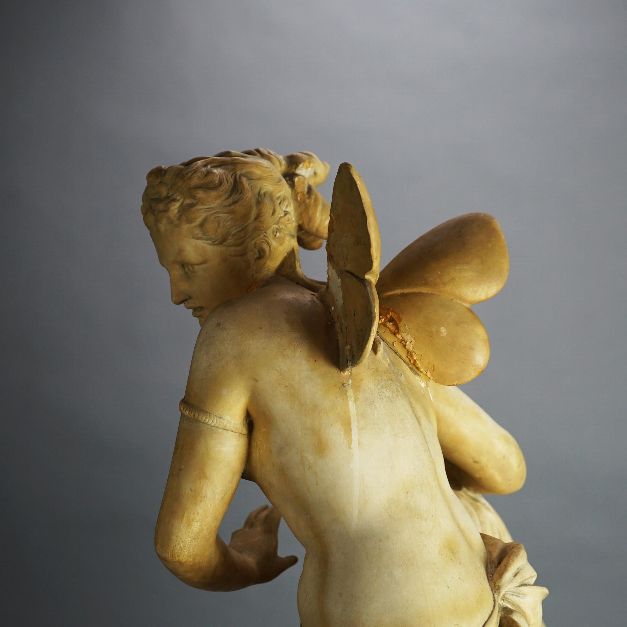 Ancienne statue grecque néoclassique d'Aphrodite en plâtre moulé C1920 en vente 2