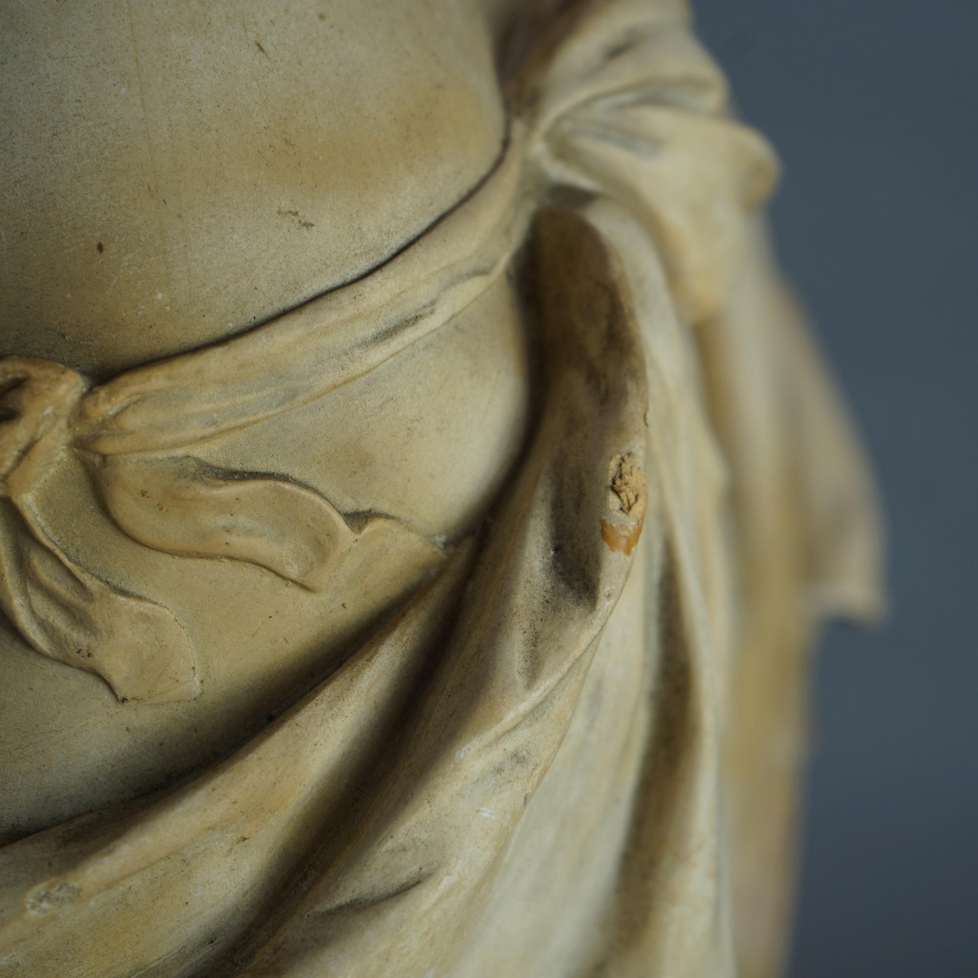 Antique Neoclassical Greek Aphrodite Figural Cast Plaster Statue C1920 For Sale 5