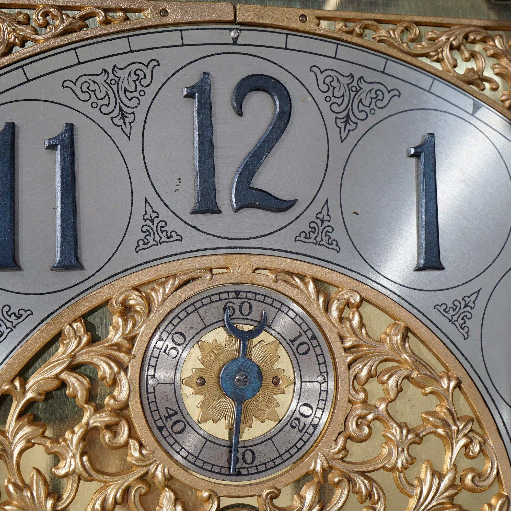 Antique Neoclassical Herschede Five-Tube Mahogany Tall Case Clock Circa 1930 3