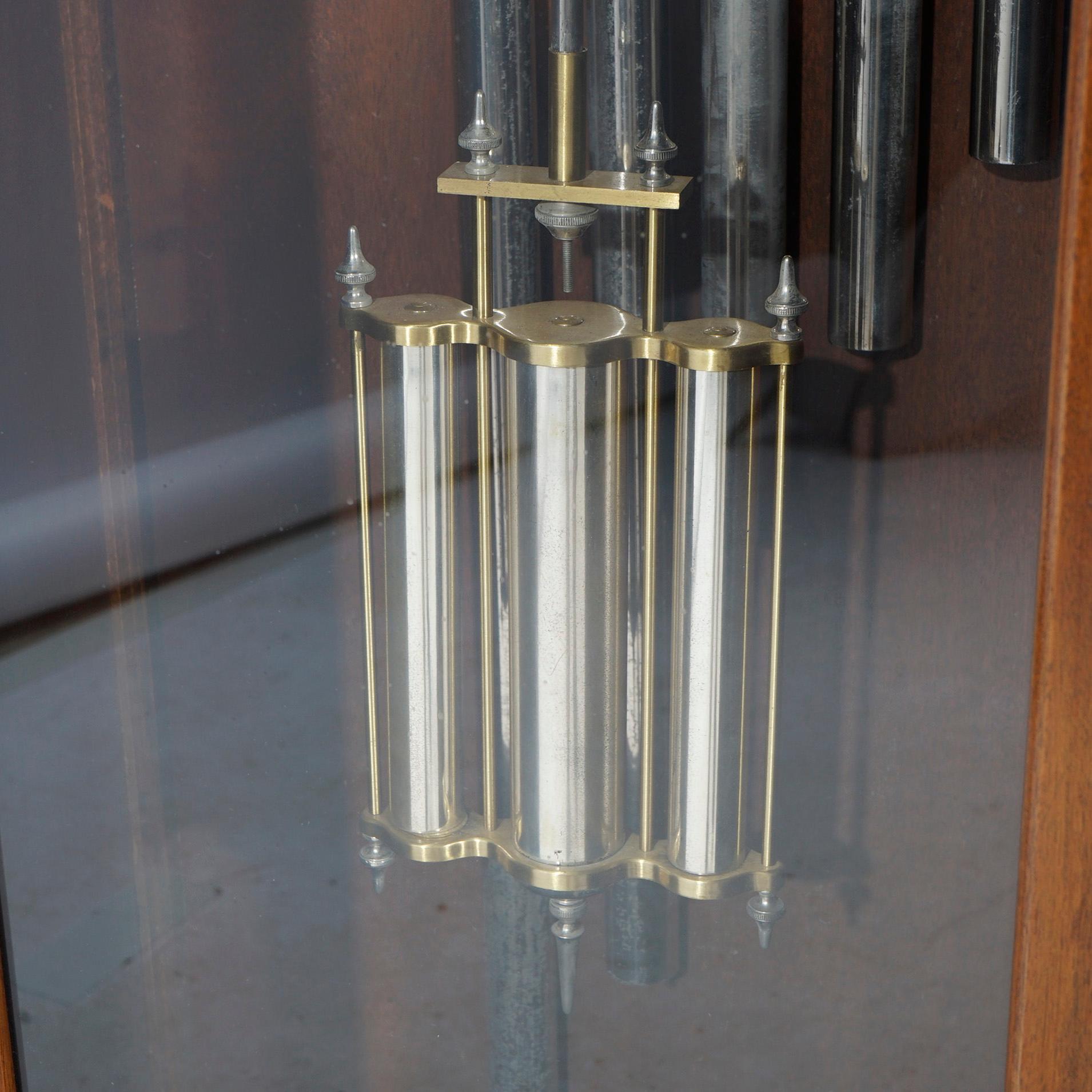 Antique Neoclassical Herschede Five-Tube Mahogany Tall Case Clock Circa 1930 7