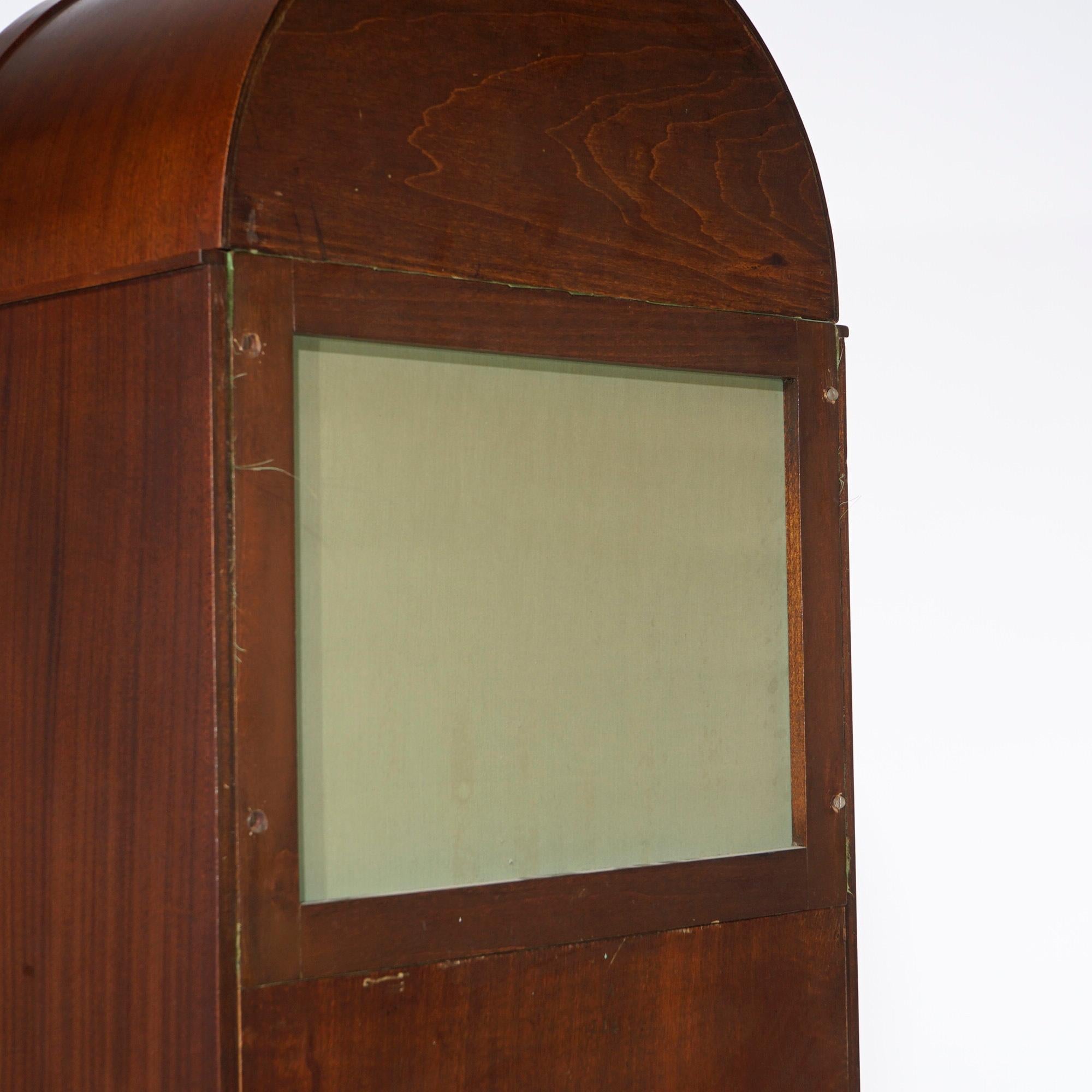 Antique Neoclassical Herschede Five-Tube Mahogany Tall Case Clock Circa 1930 10