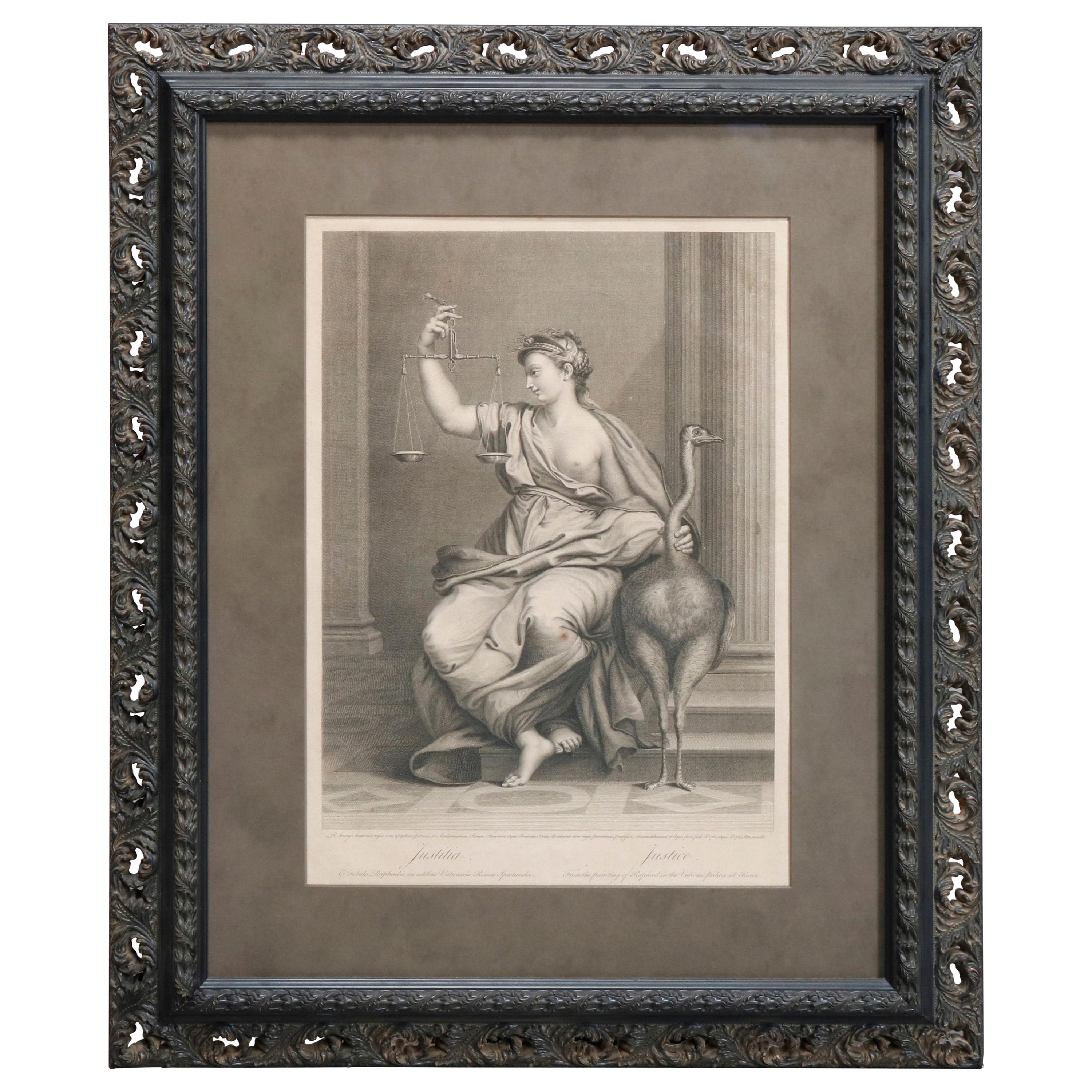 An antique neoclassical lithograph after 