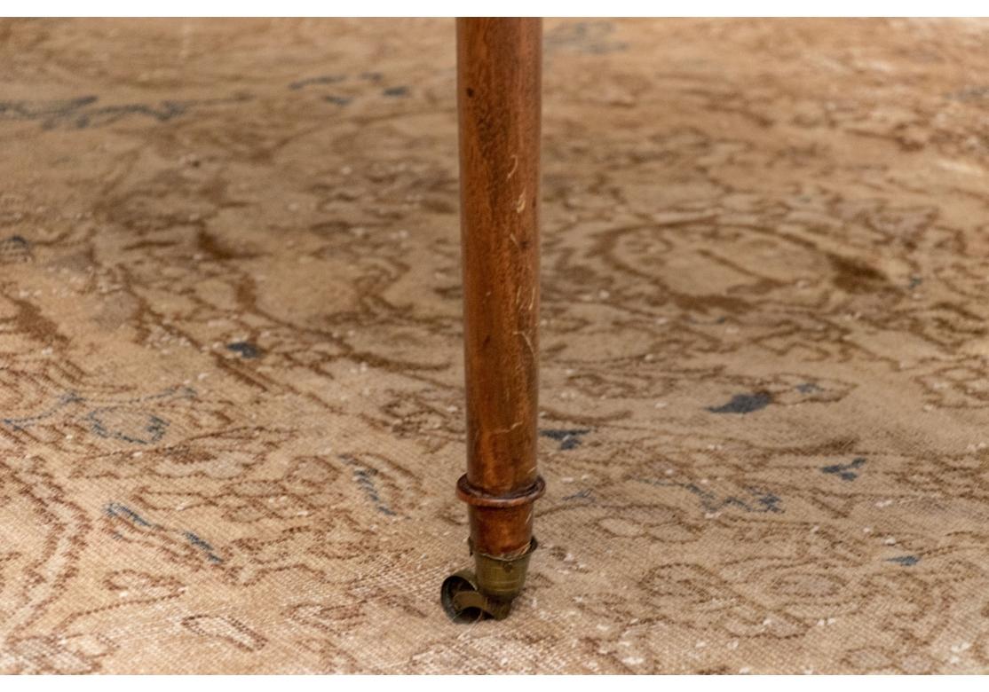 Brass Antique Neoclassical Mahogany Extendable Dining Table for Restoration For Sale