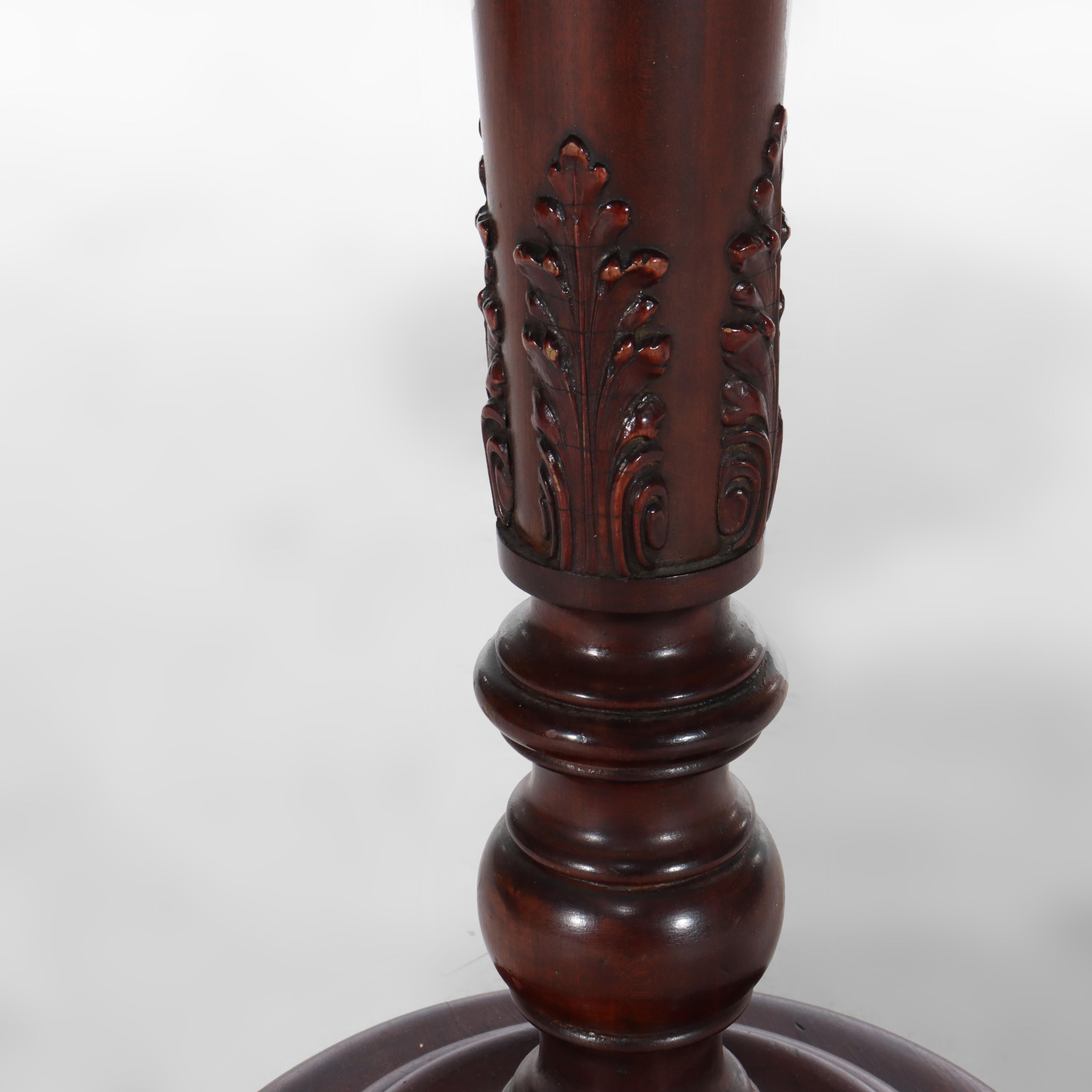 Antique Neoclassical Mahogany Sculpture Pedestal C1910 For Sale 6