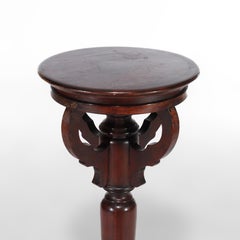 Antique Neoclassical Mahogany Sculpture Pedestal C1910