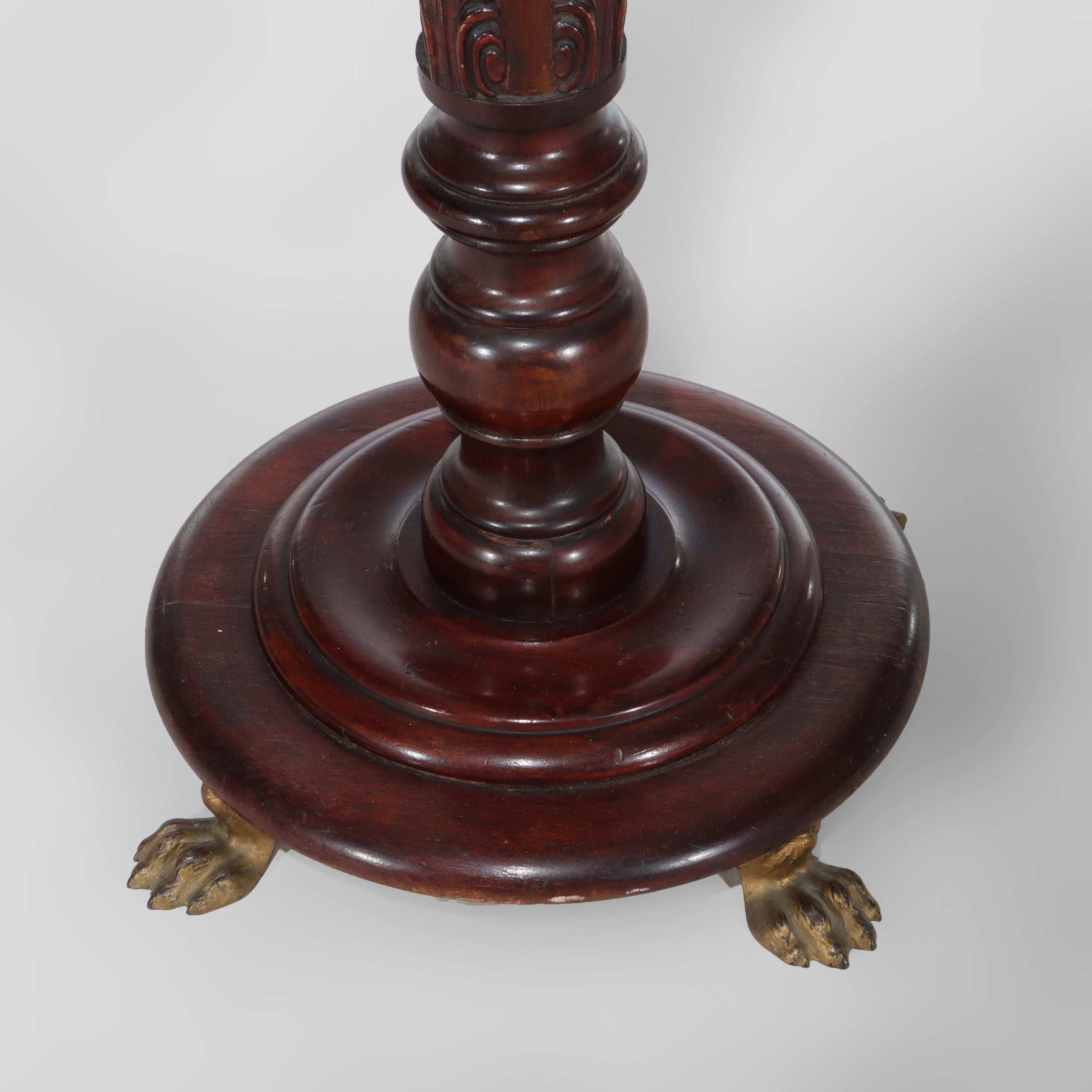 Antique Neoclassical Mahogany Sculpture Pedestal C1910 For Sale 3