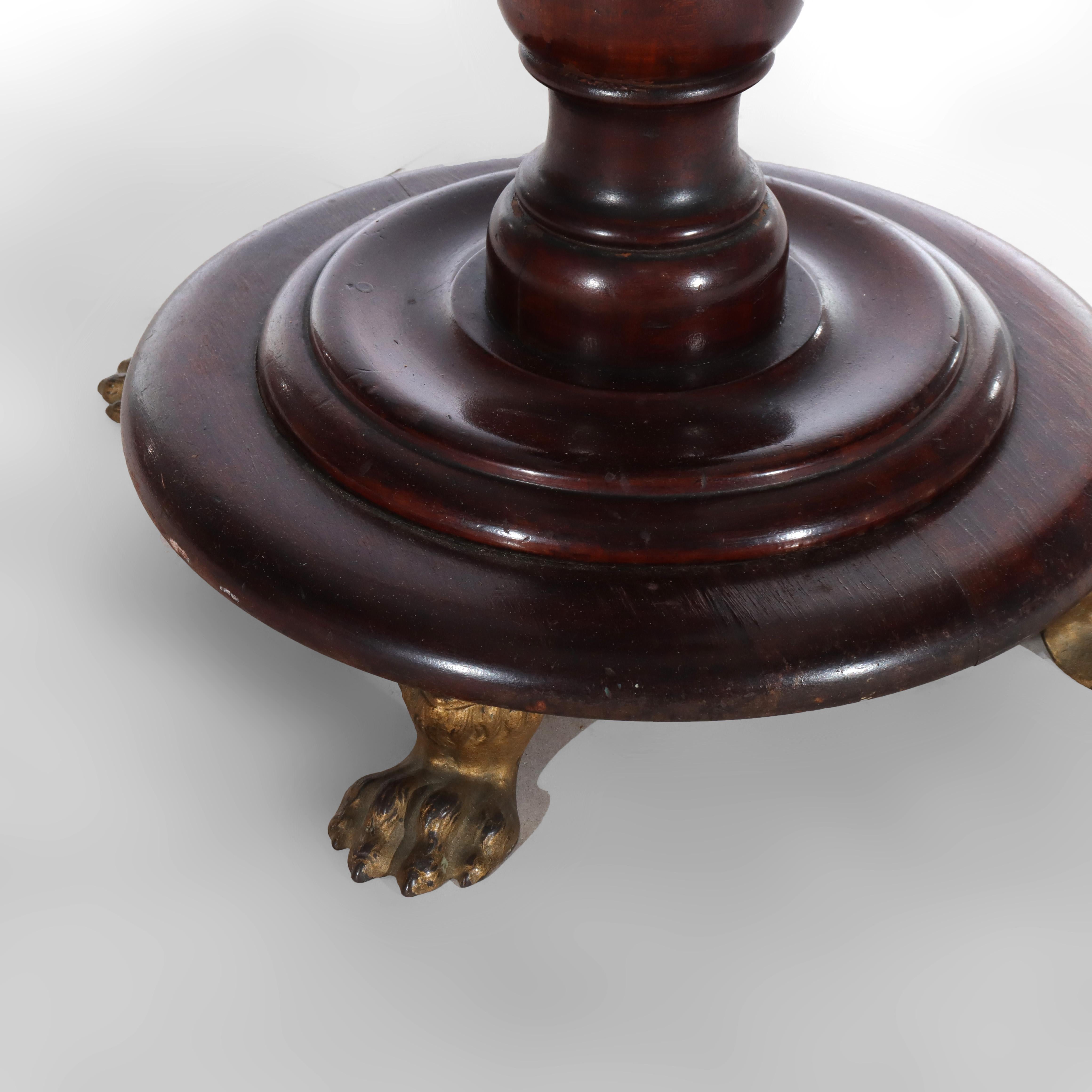 Antique Neoclassical Mahogany Sculpture Pedestal C1910 For Sale 4