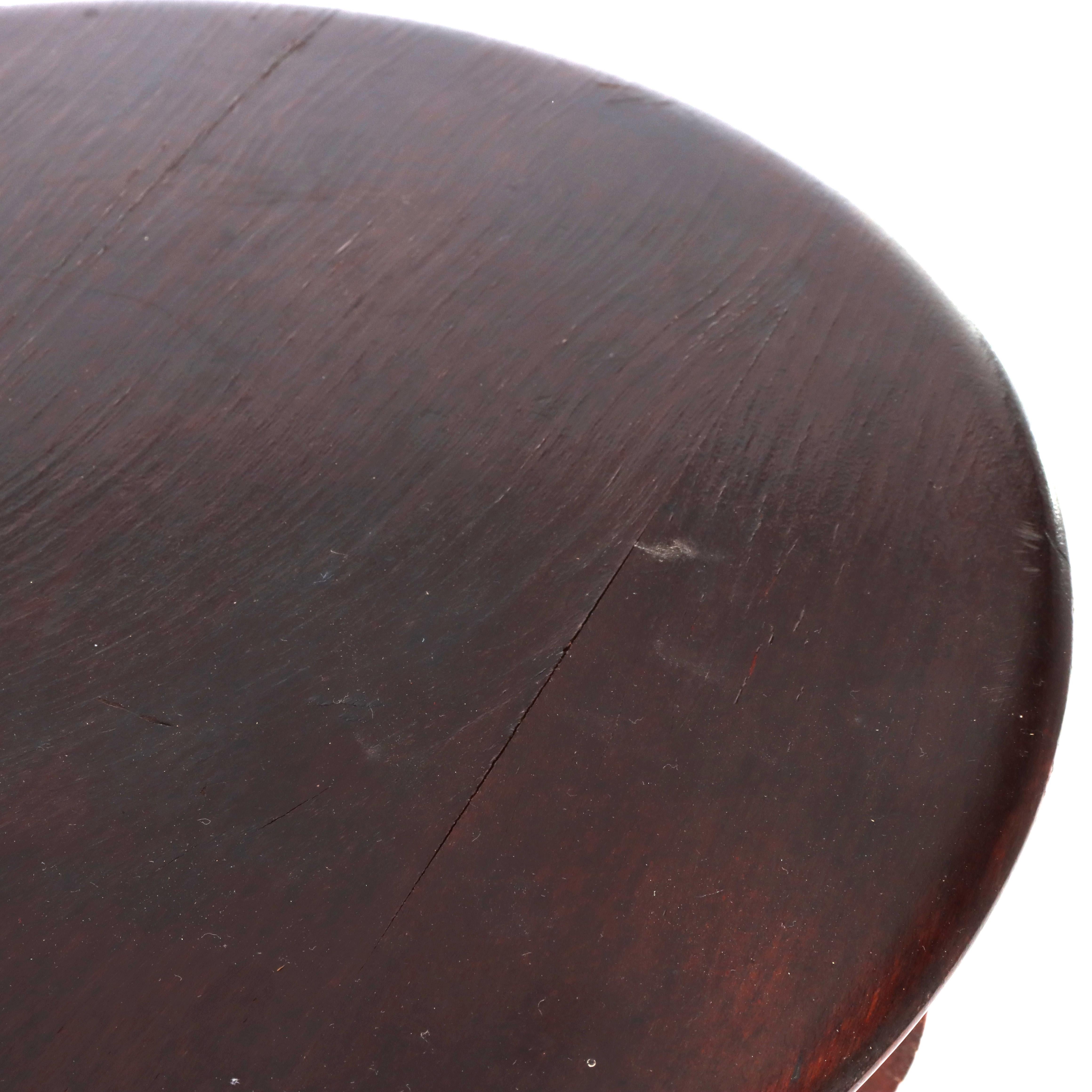 Antique Neoclassical Mahogany Sculpture Pedestal C1910 For Sale 5