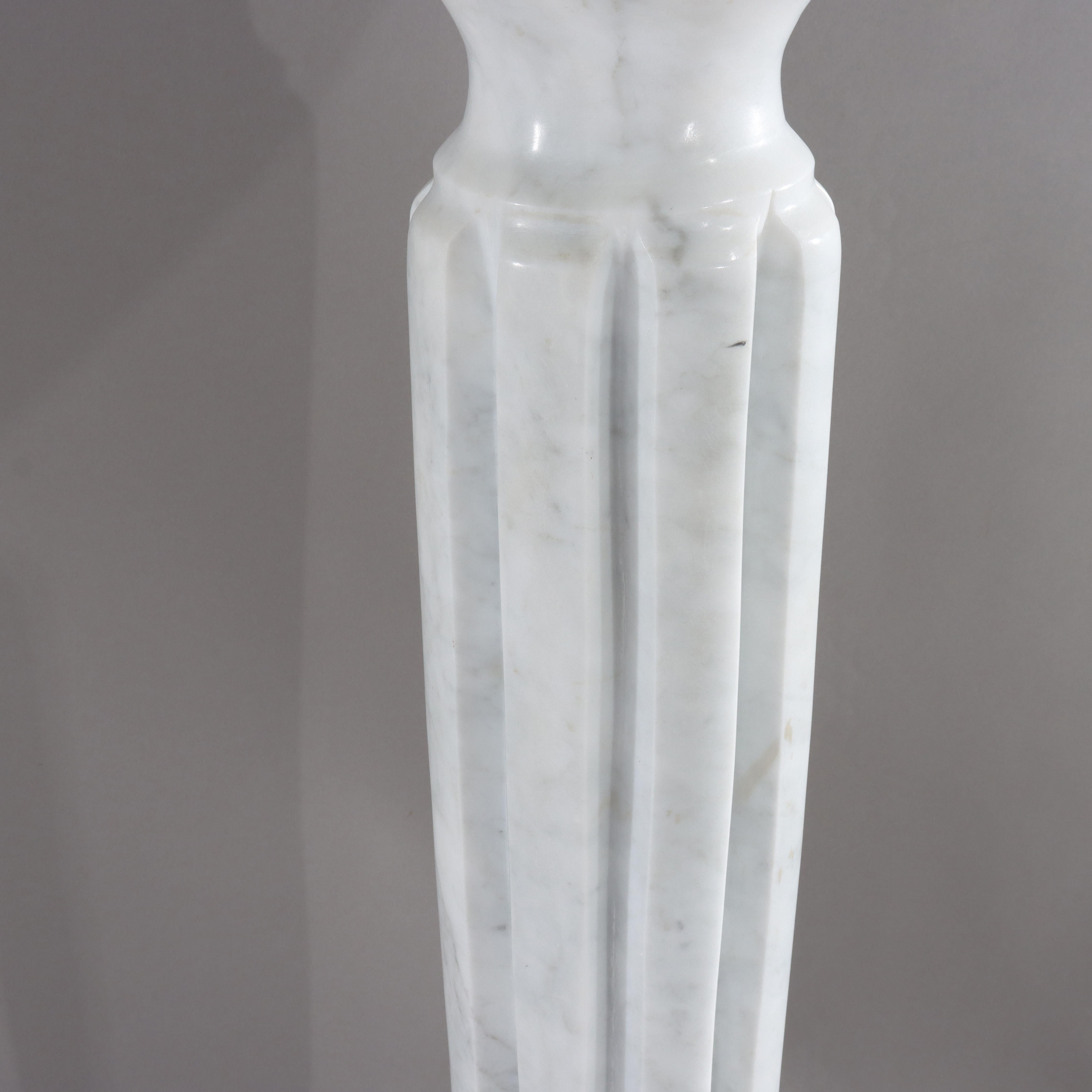 19th Century Antique Neoclassical Marble & Ormolu Bronze Sculpture Pedestal c1890 For Sale