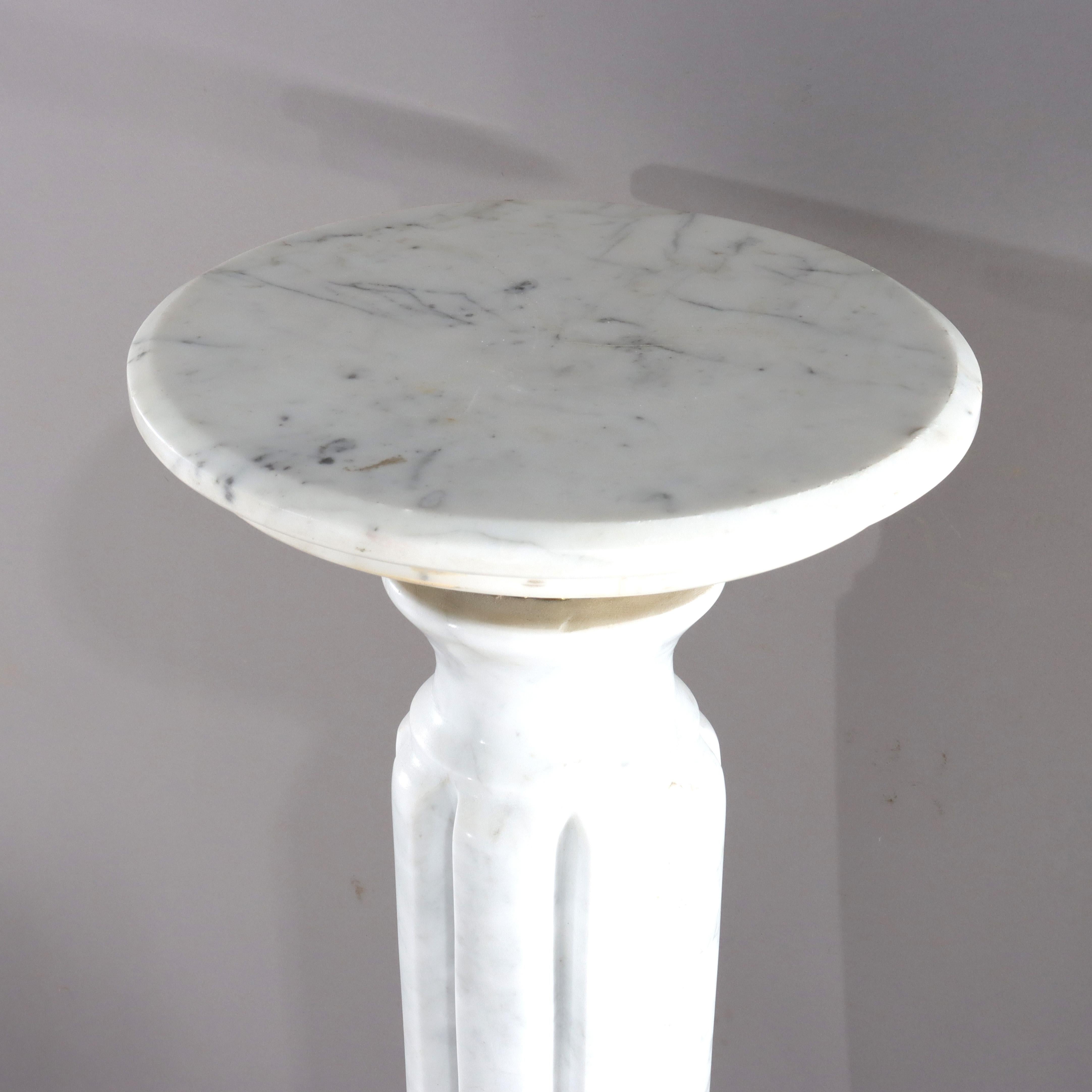 Antique Neoclassical Marble & Ormolu Bronze Sculpture Pedestal c1890 For Sale 4