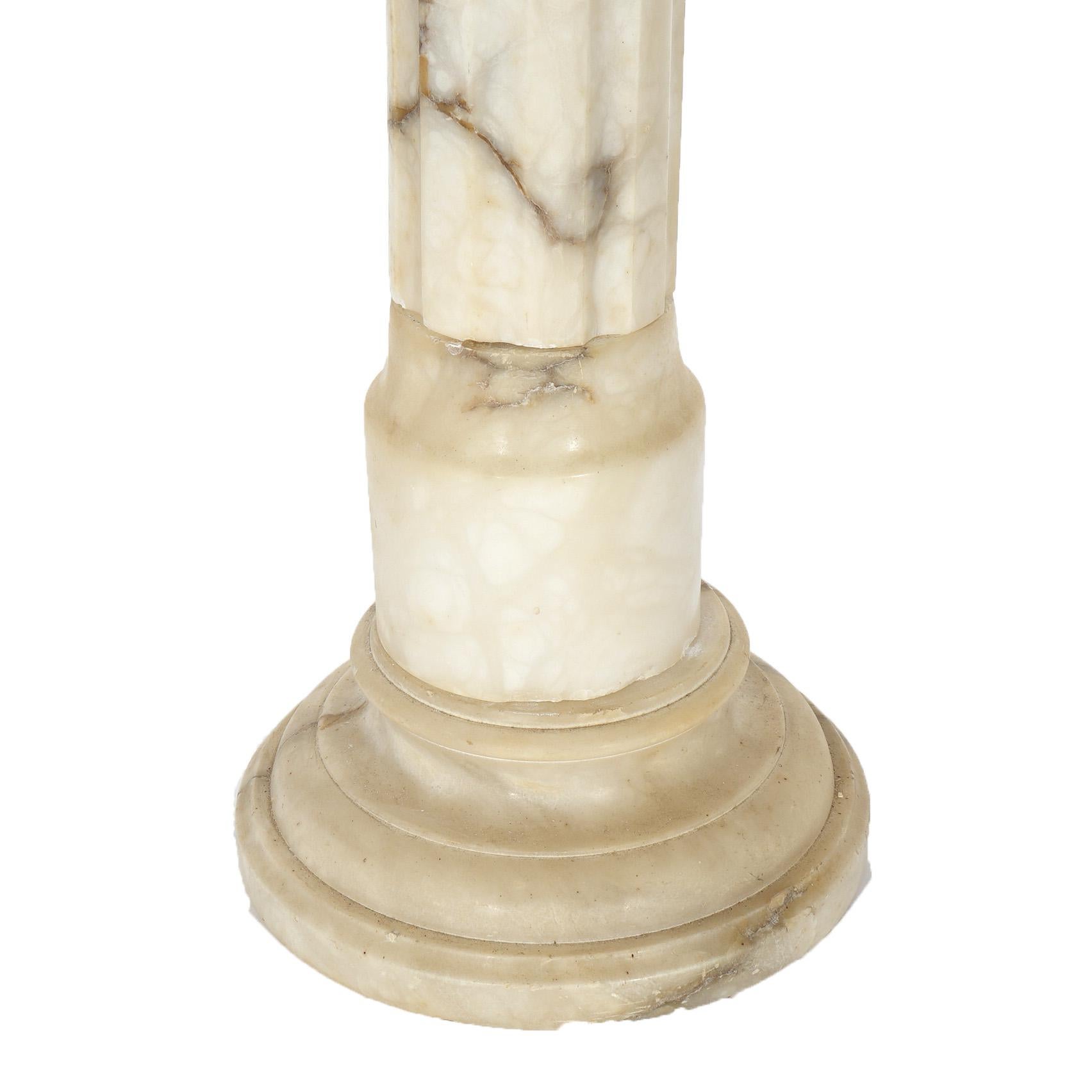 Antique Neoclassical Marble Sculpture Display Pedestal C1890 2