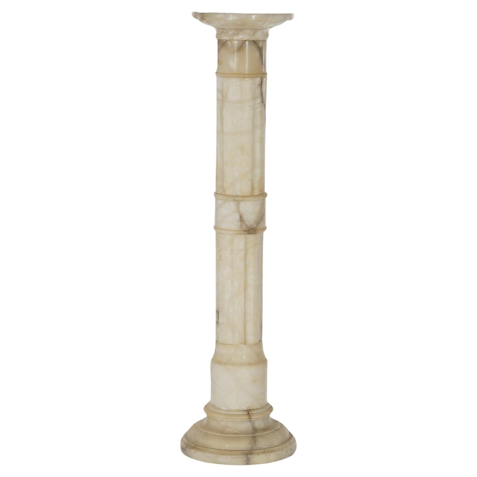 Antique Neoclassical Marble Sculpture Display Pedestal C1890