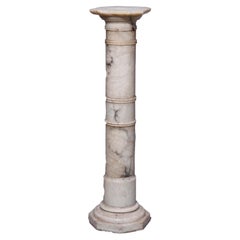Antique Neoclassical Marble Sculpture Display Pedestal Circa 1890