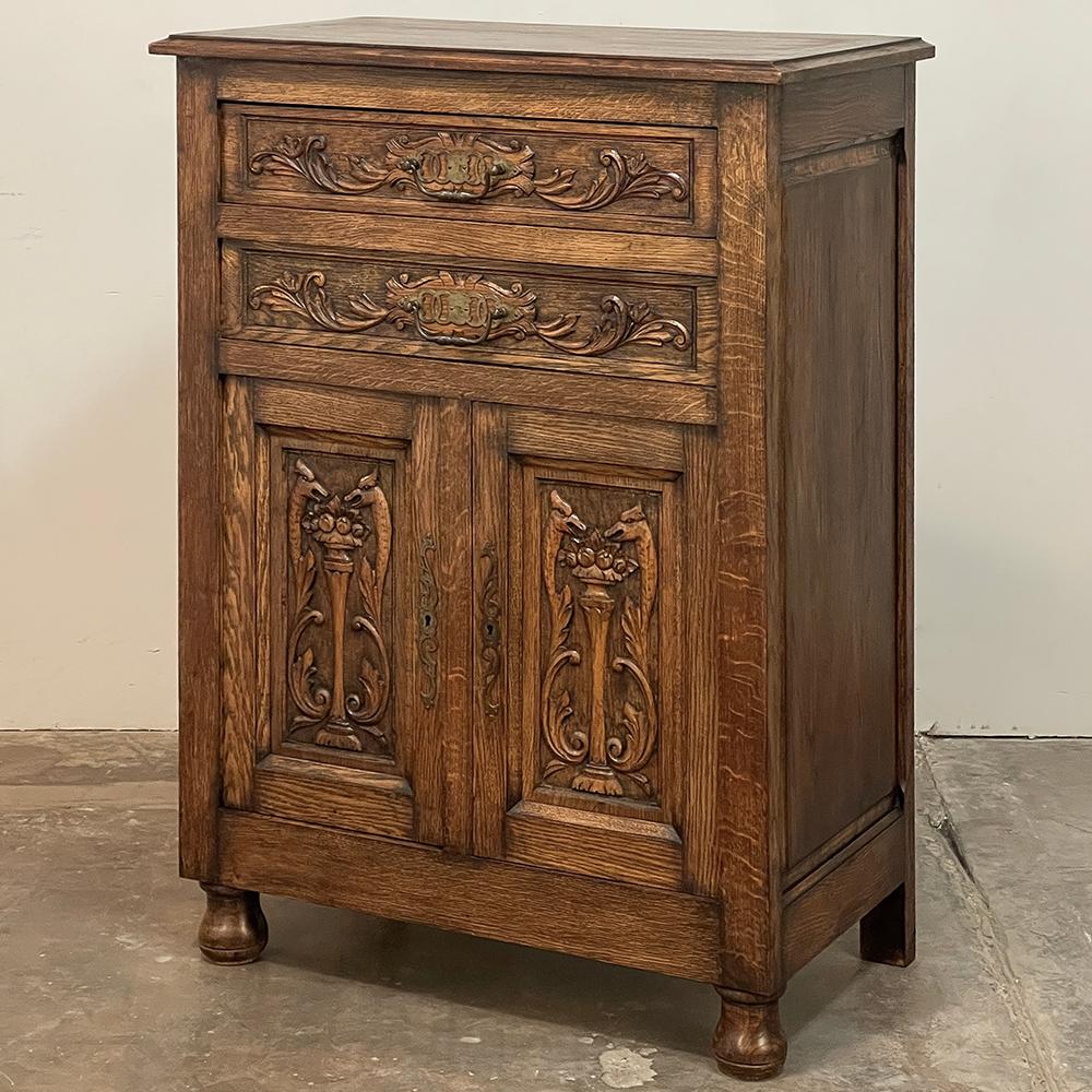 Belgian Antique Neoclassical Music Cabinet, Office Cabinet For Sale