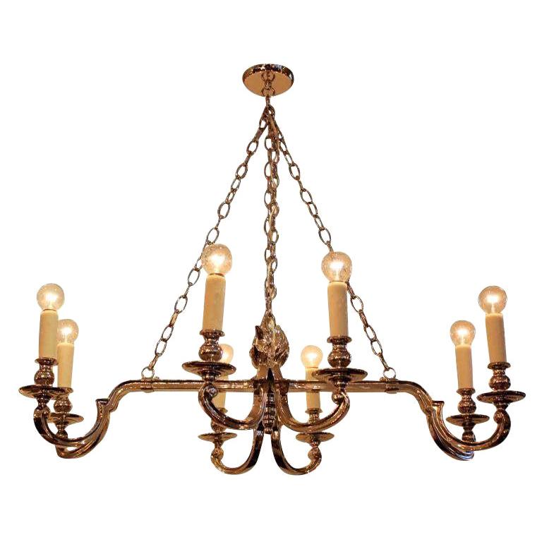Antiqued NickelPlated Bronze Chandelier For Sale at 1stdibs