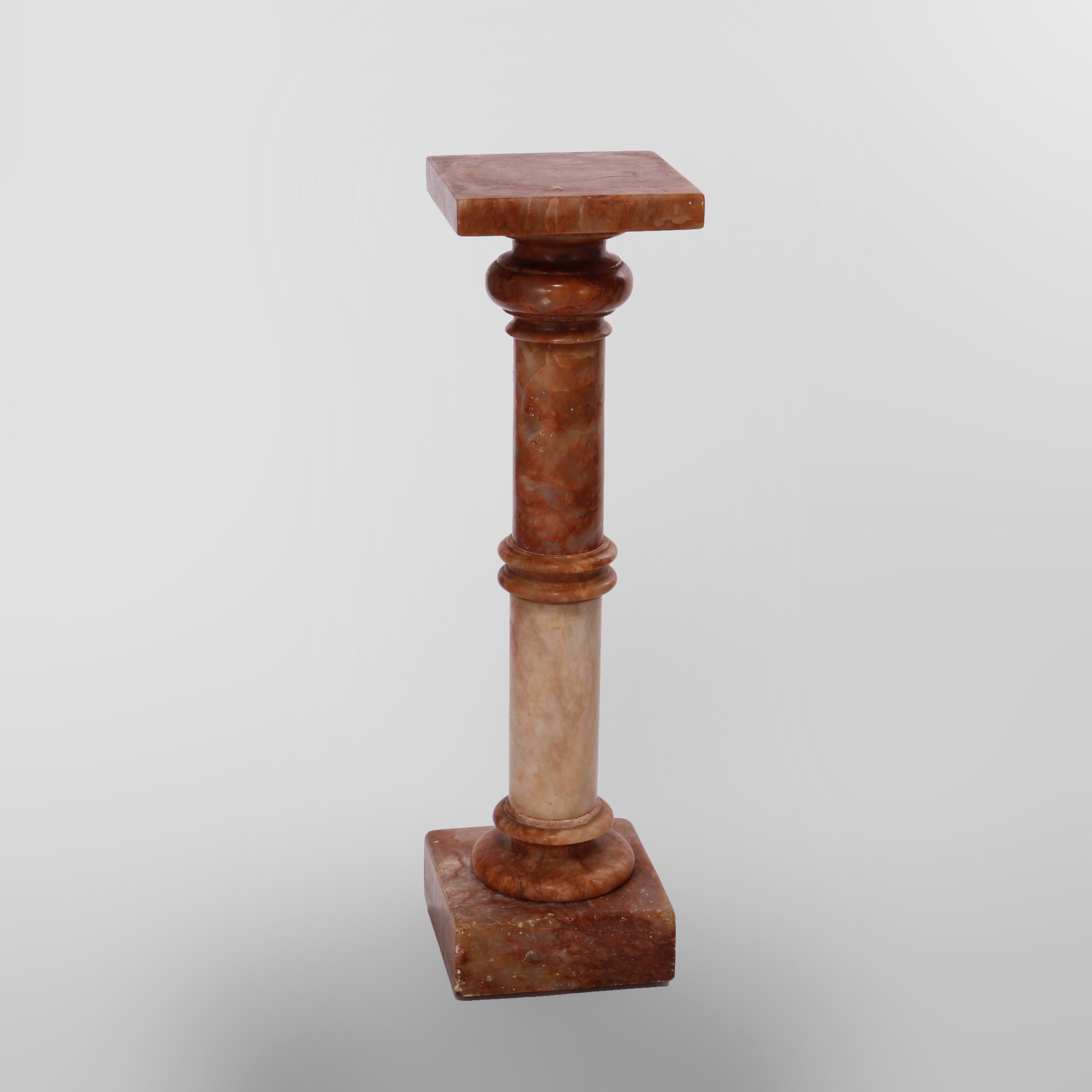 XIXe siècle Pidestal de prsentation de sculpture noclassique ancien en onyx 19me sicle en vente