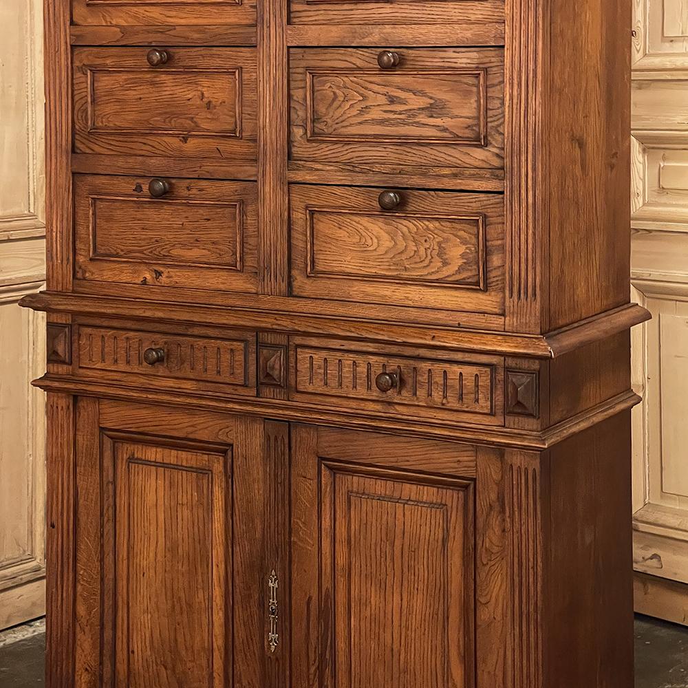 Antique Neoclassical Pharmacy File Cabinet  For Sale 9