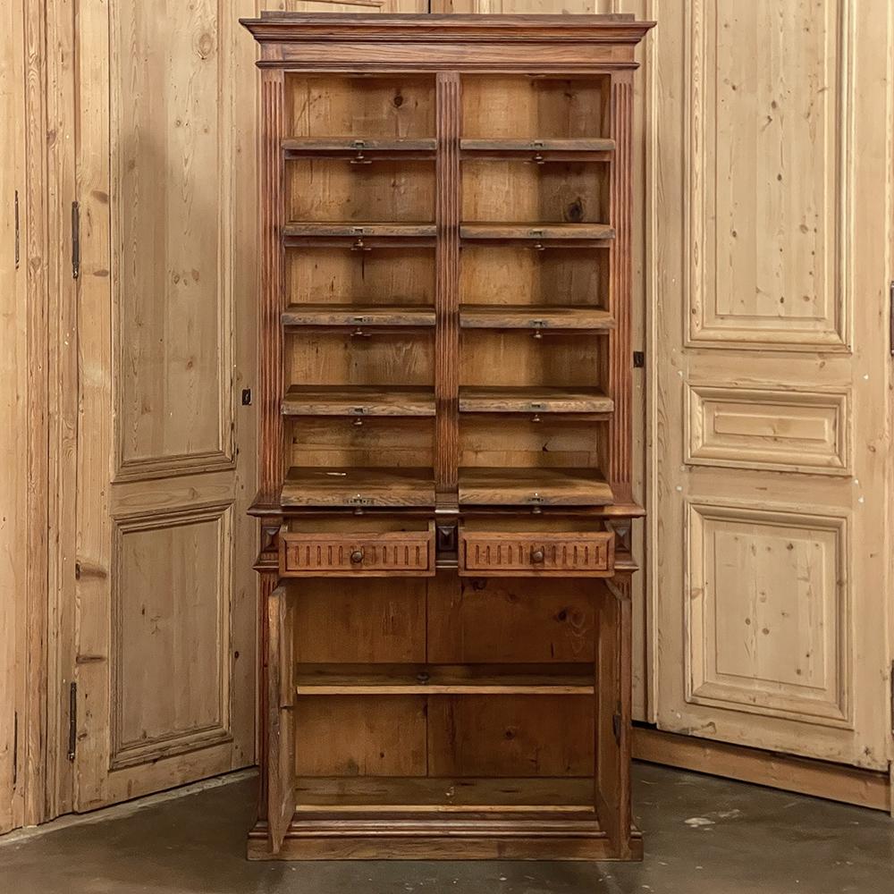 Belgian Antique Neoclassical Pharmacy File Cabinet  For Sale