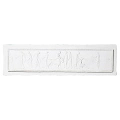 Antique Neoclassical Plaster Panel of Classical Figures