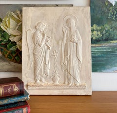 Antique Neoclassical Plaster Relief, Molded after H. Wadère, c. 1895