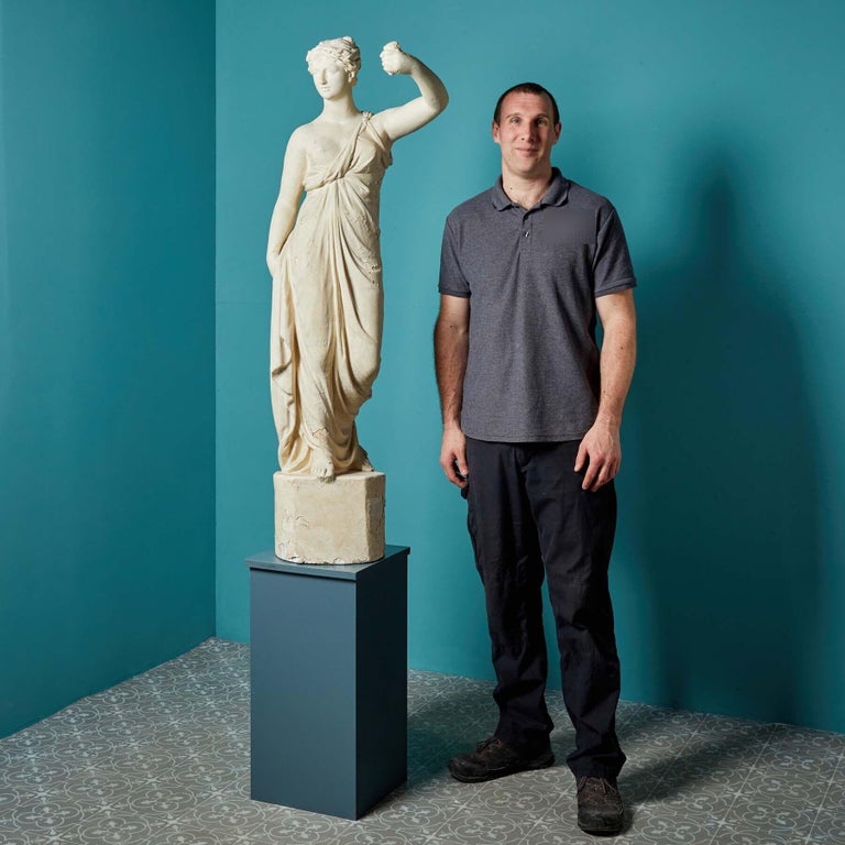 Antique Neoclassical Plaster Statue by Bruciotti For Sale at 1stDibs