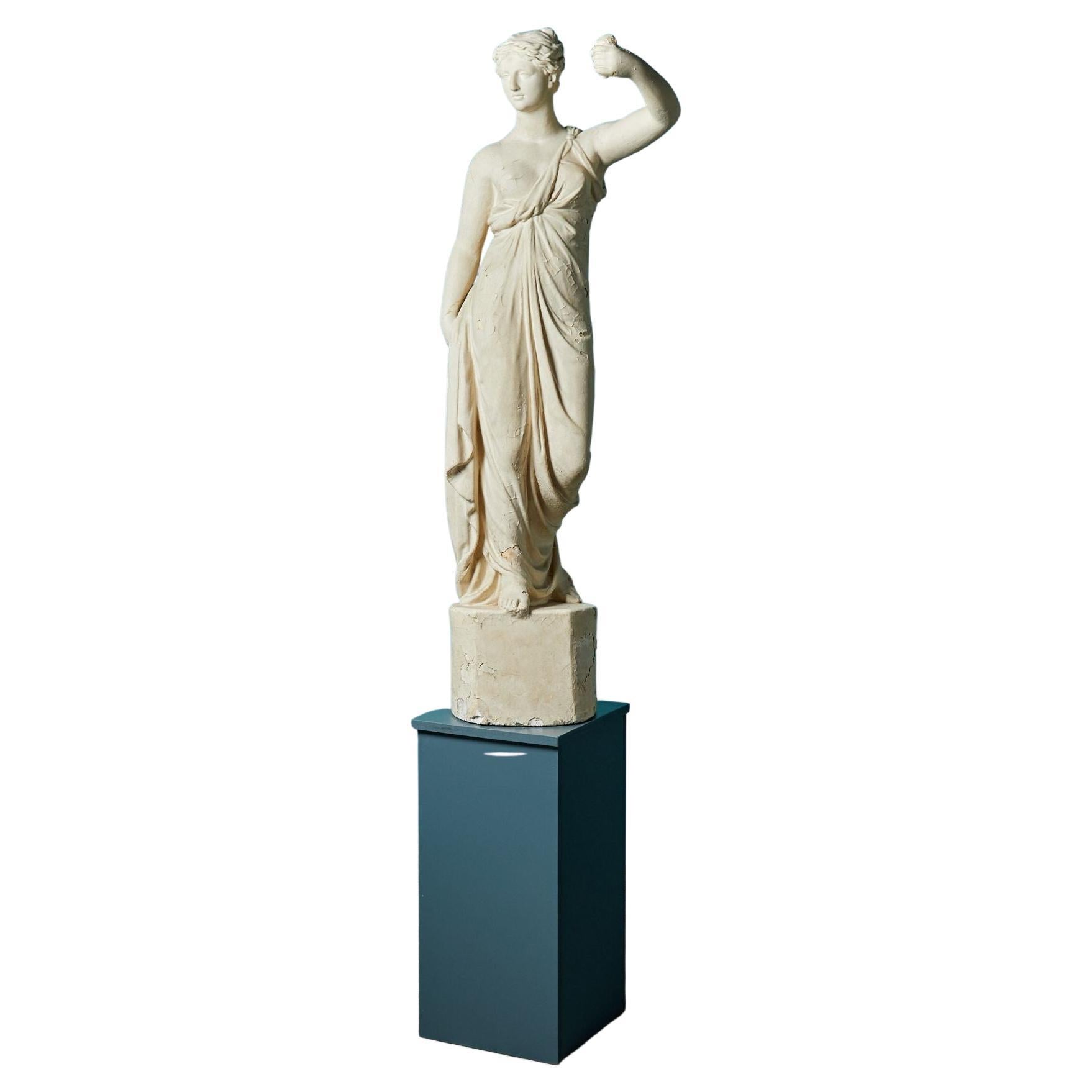 Antique Neoclassical Plaster Statue by Bruciotti