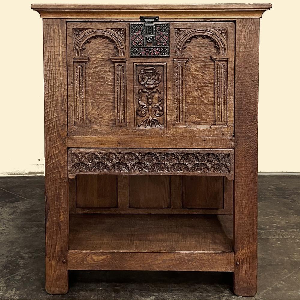 20th Century Antique Neoclassical Revival Raised Cabinet ~ Dry Bar For Sale