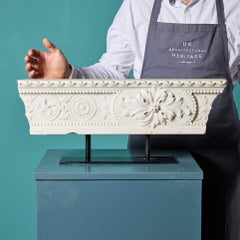 Antique Neoclassical Statuary Marble Architectural Fragment