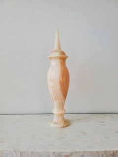 Antique Neoclassical Style Alabaster Lidded Urn