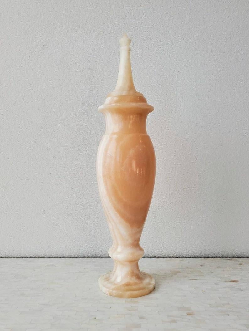 Antique Neoclassical Style Alabaster Lidded Urn For Sale 1
