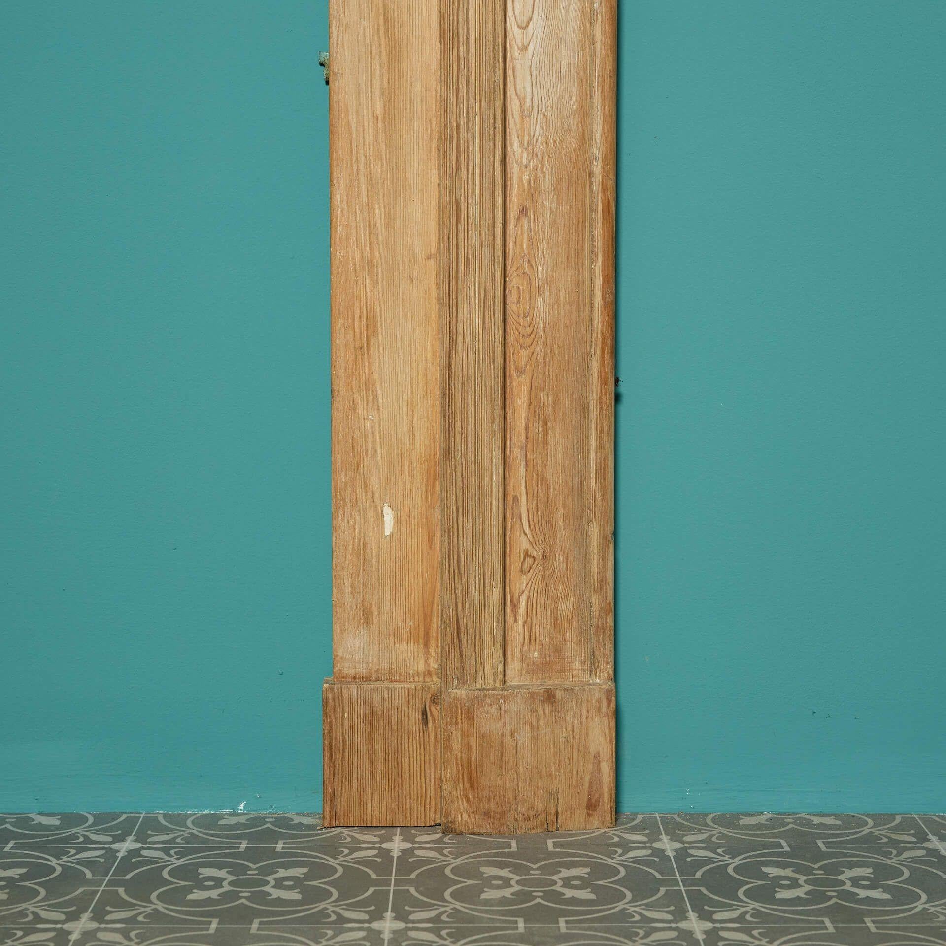 Antique Neoclassical Style Carved Pine Fire Surround In Fair Condition For Sale In Wormelow, Herefordshire