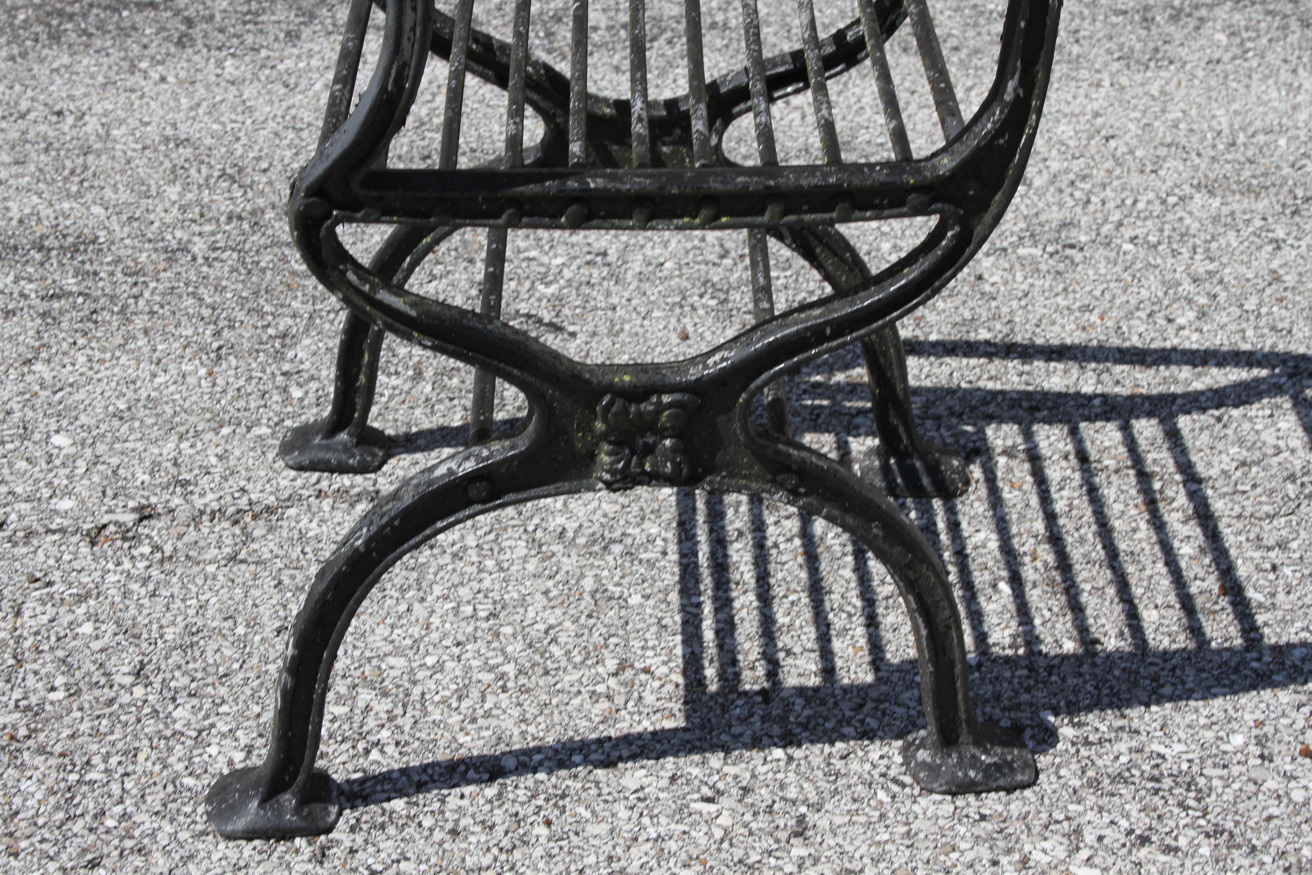 Antique Neoclassical Style Cast Aluminum set of 4 Garden or Patio Arm Chairs 9