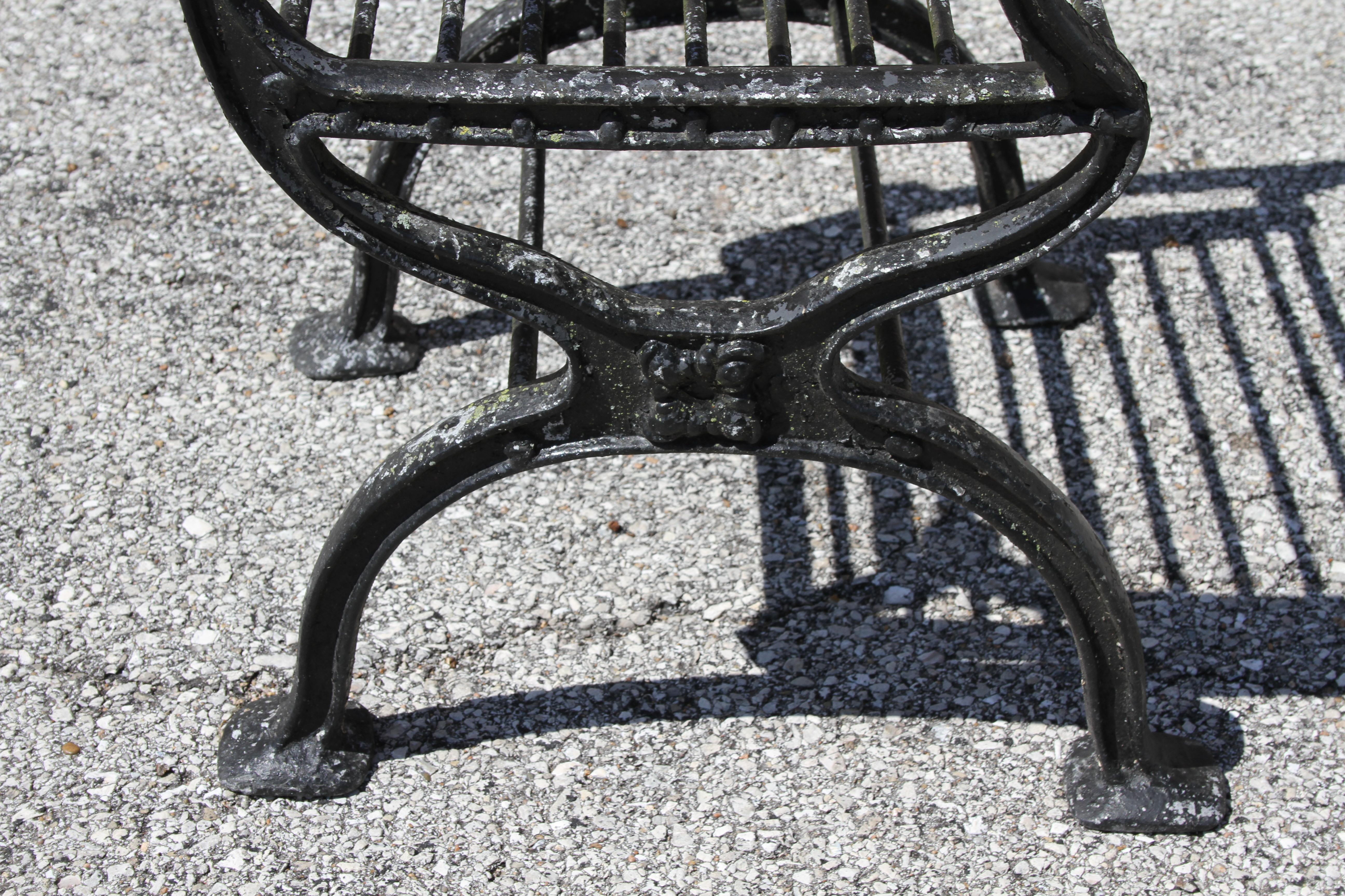 Antique Neoclassical Style Cast Aluminum set of 4 Garden or Patio Arm Chairs 2
