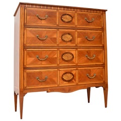 Antique Neoclassical Style Inlaid Marquetry Chest of Drawers